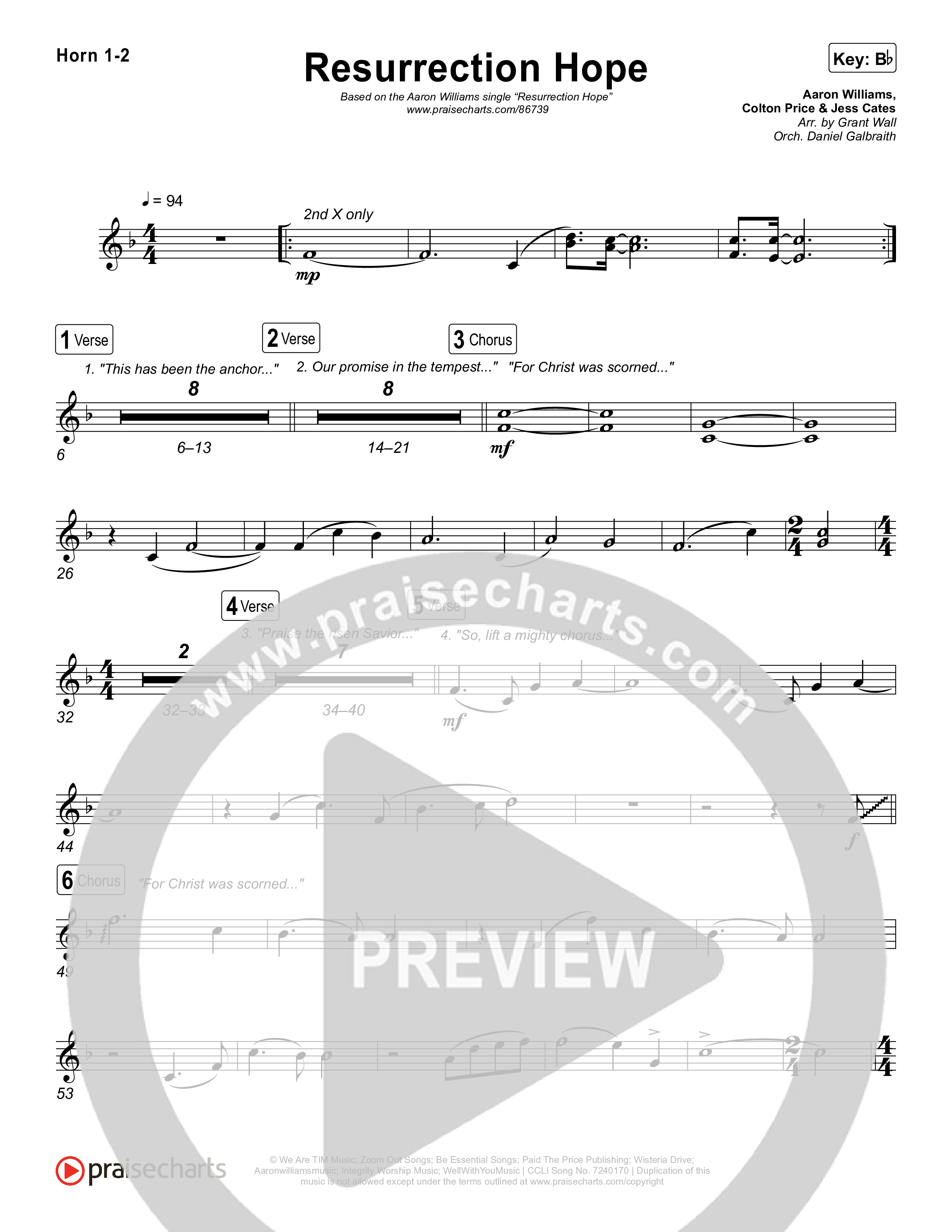 Resurrection Hope French Horn 1,2 (Aaron Williams)