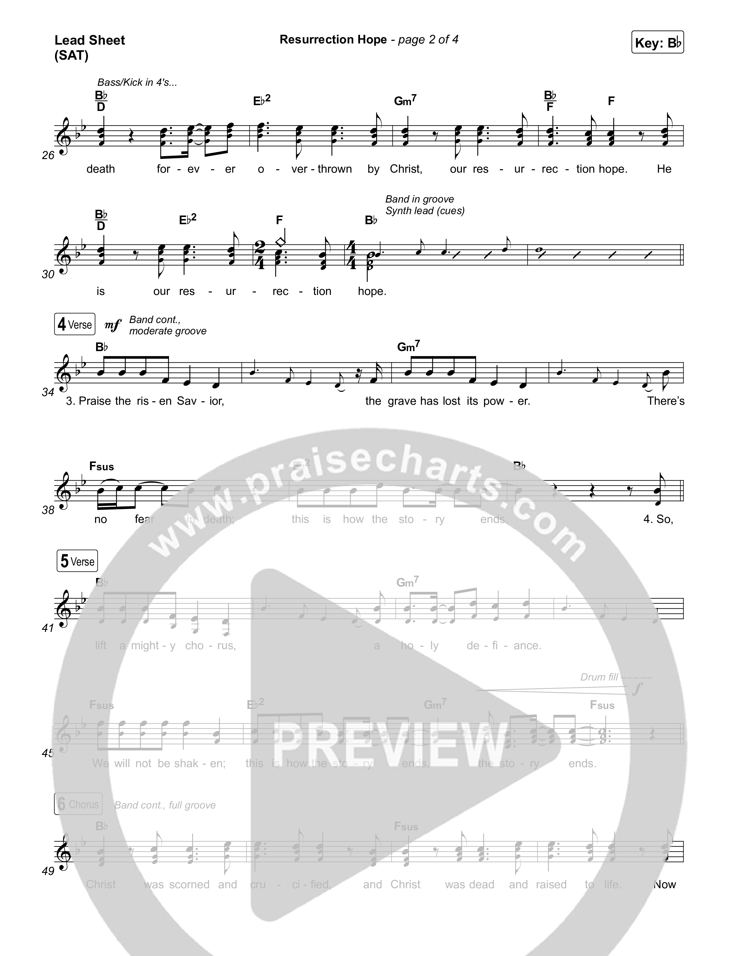 Resurrection Hope Lead Sheet (SAT) (Aaron Williams)