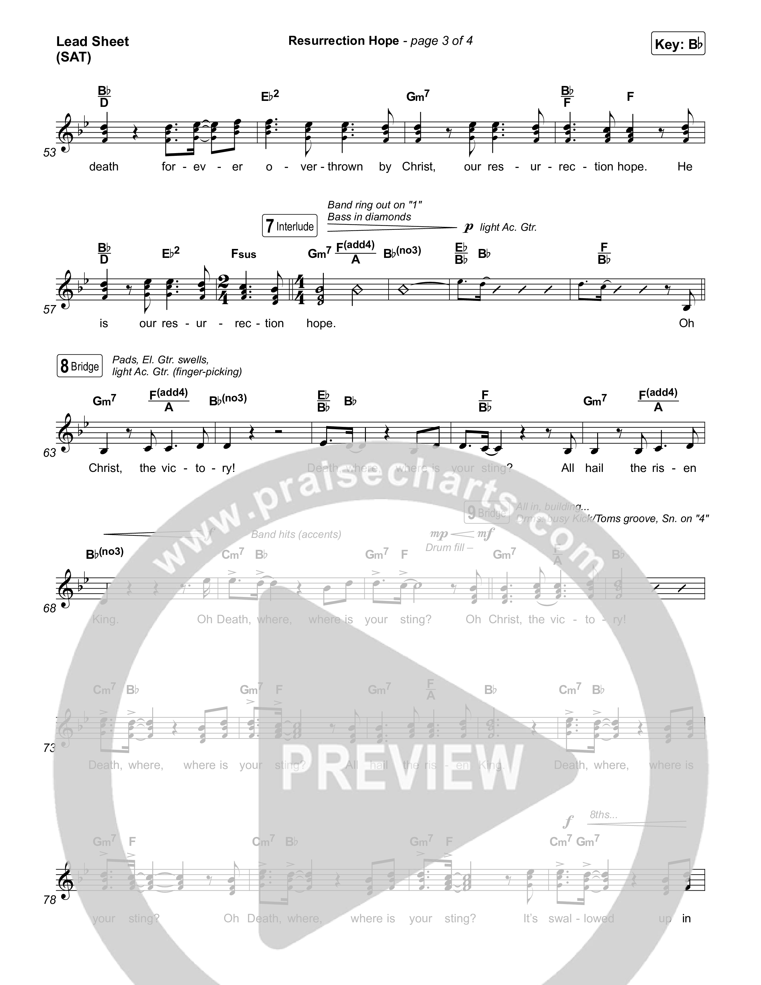 Resurrection Hope Lead Sheet (SAT) (Aaron Williams)