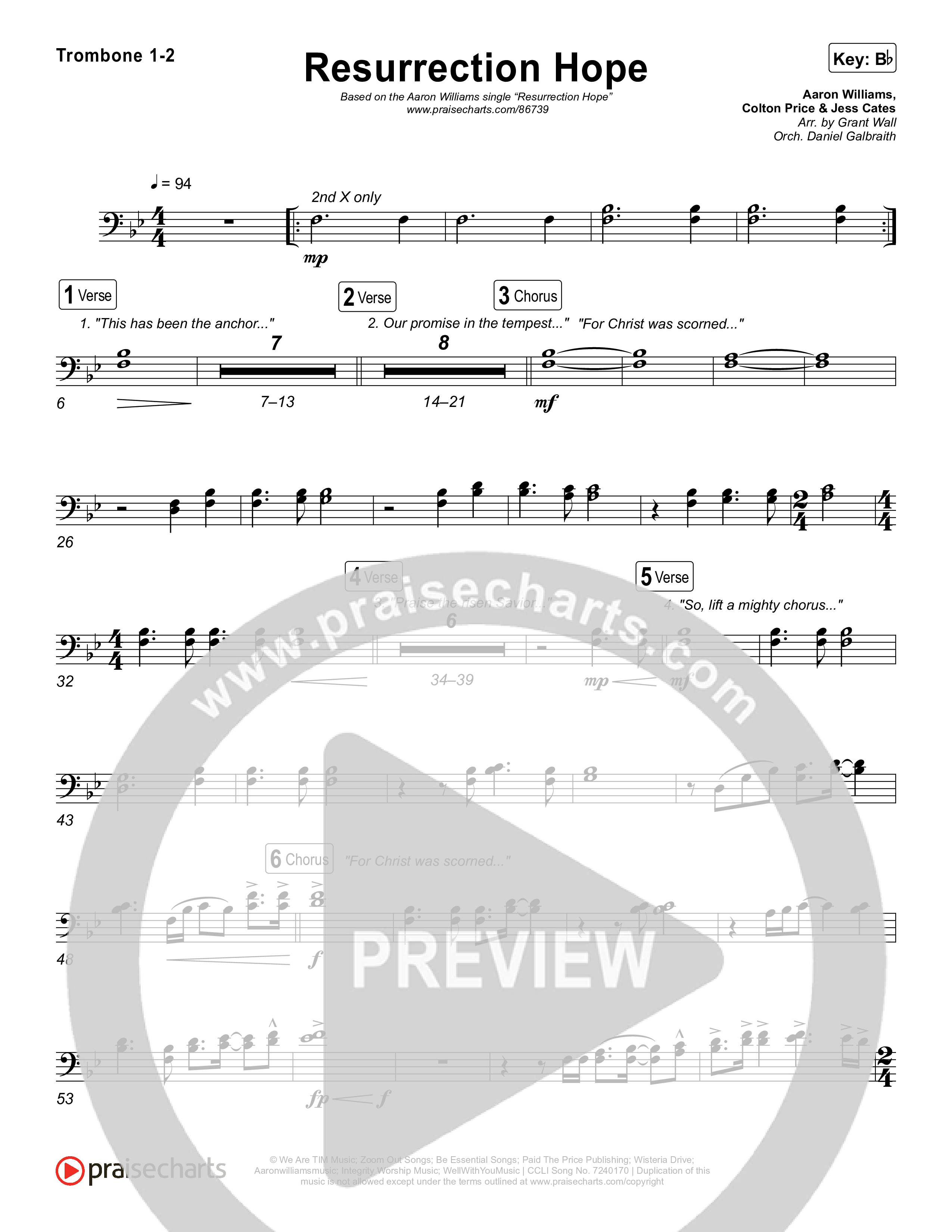 Resurrection Hope Trombone 1/2 (Aaron Williams)