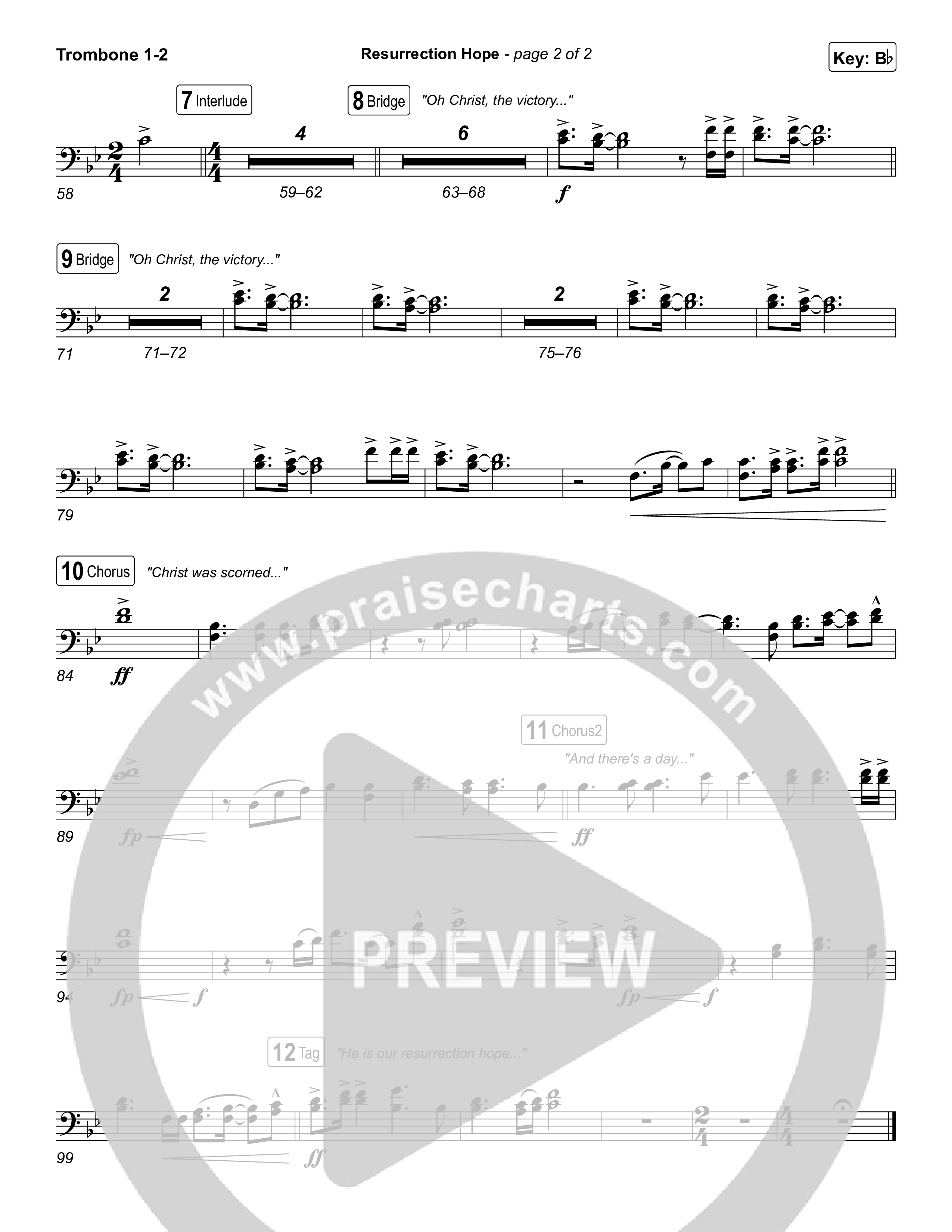 Resurrection Hope Trombone 1/2 (Aaron Williams)