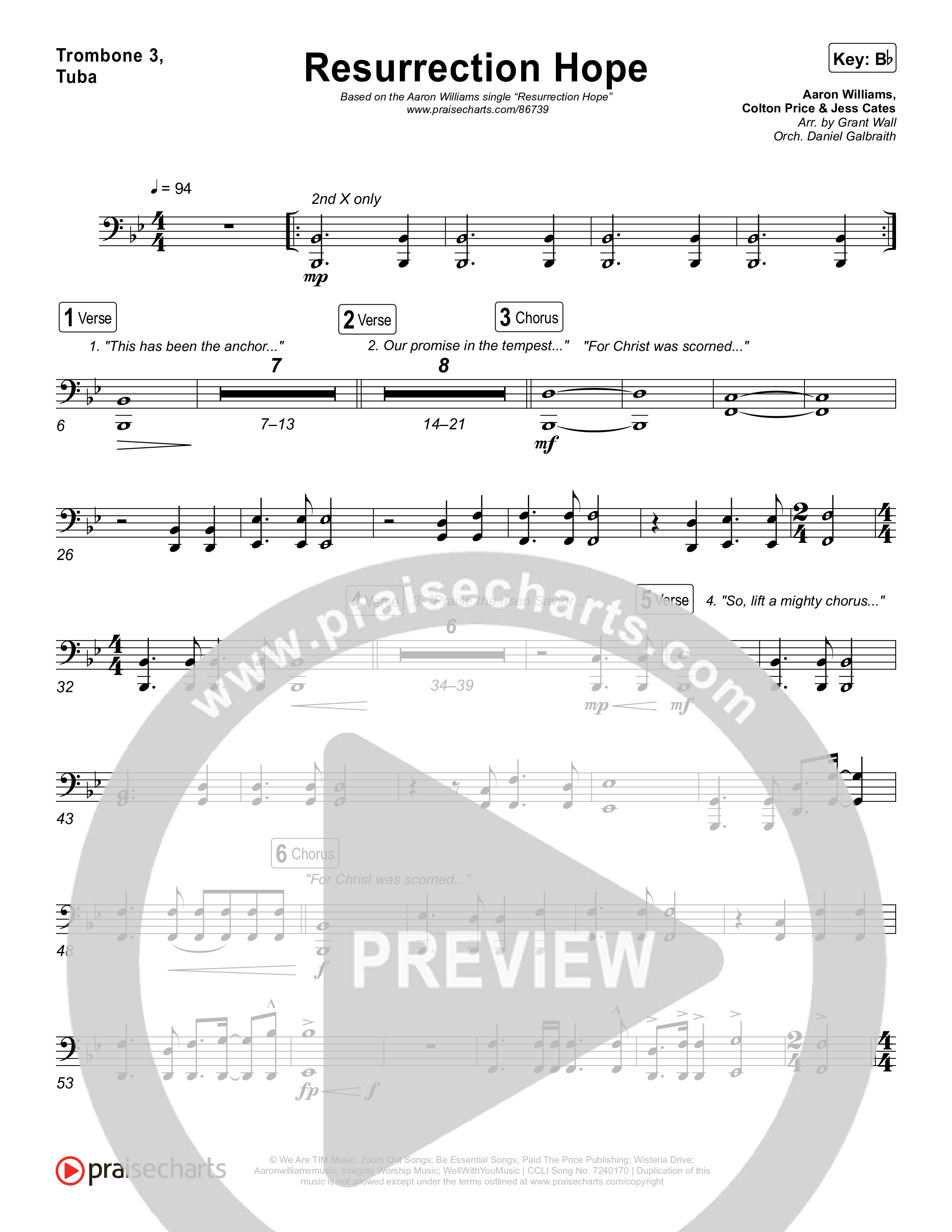 Resurrection Hope Trombone 3/Tuba (Aaron Williams)