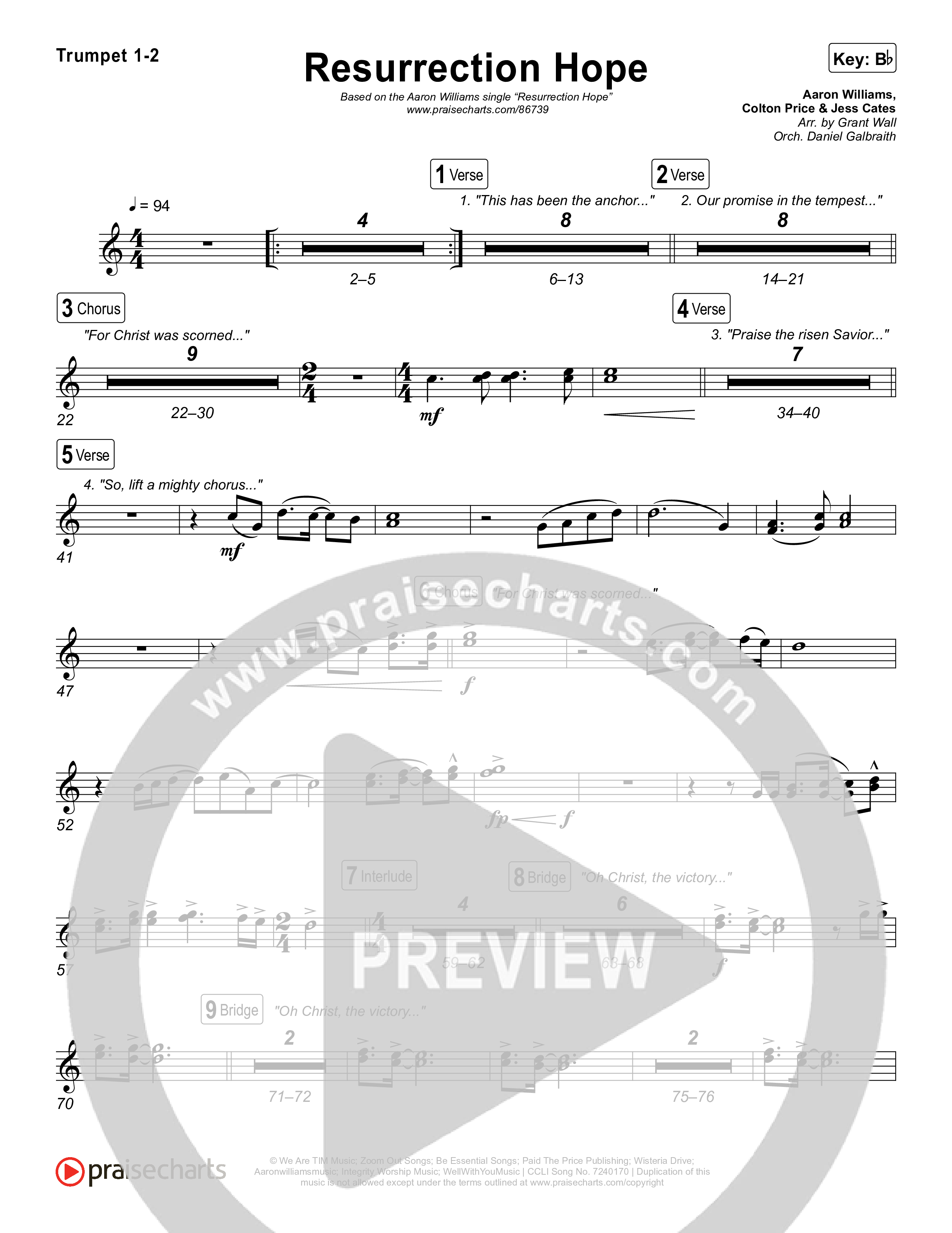 Resurrection Hope Trumpet 1,2 (Aaron Williams)