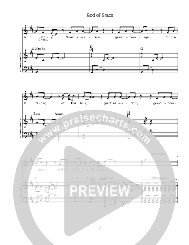 God Of Grace Lead & Piano (Symphony In Red)