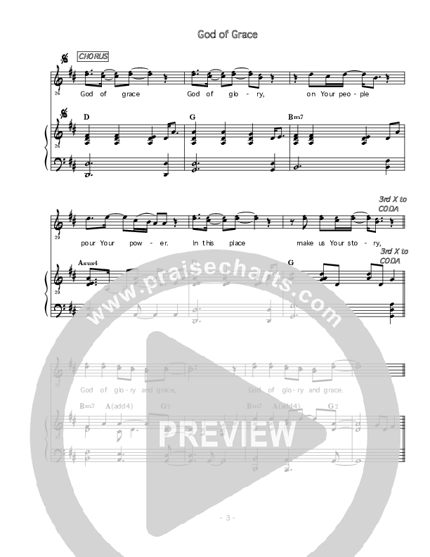 God Of Grace Lead & Piano (Symphony In Red)