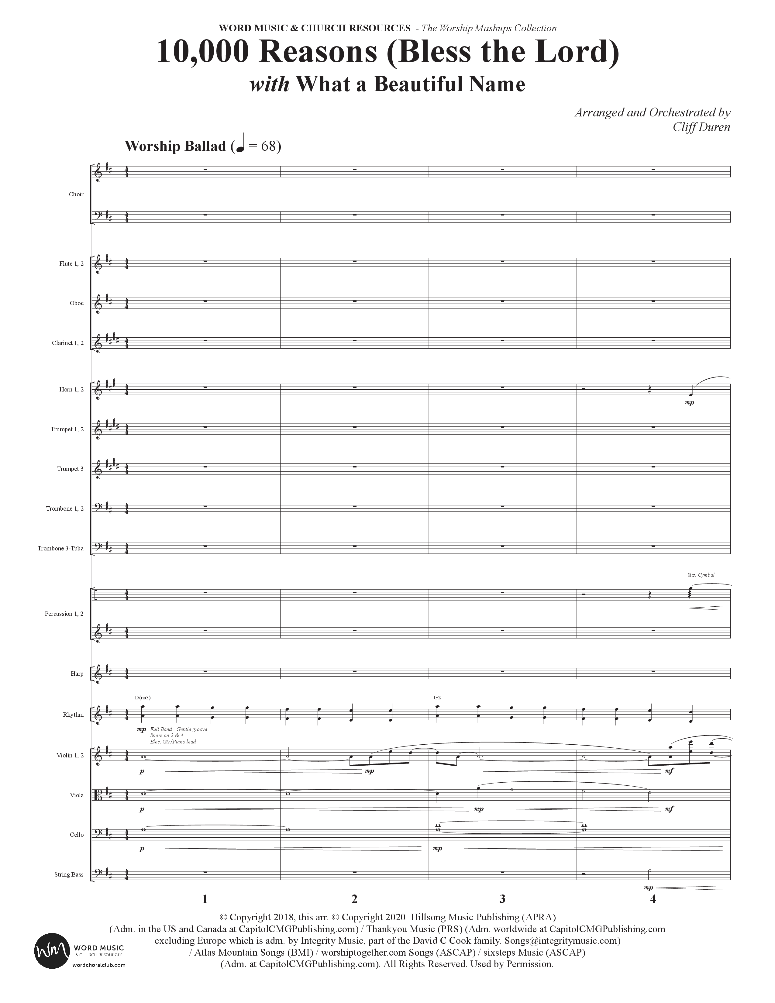 The Worship Mashups Collection (9 Song Choral Collection) Song 4 (Orchestration) (Word Music Choral / Arr. Cliff Duren)