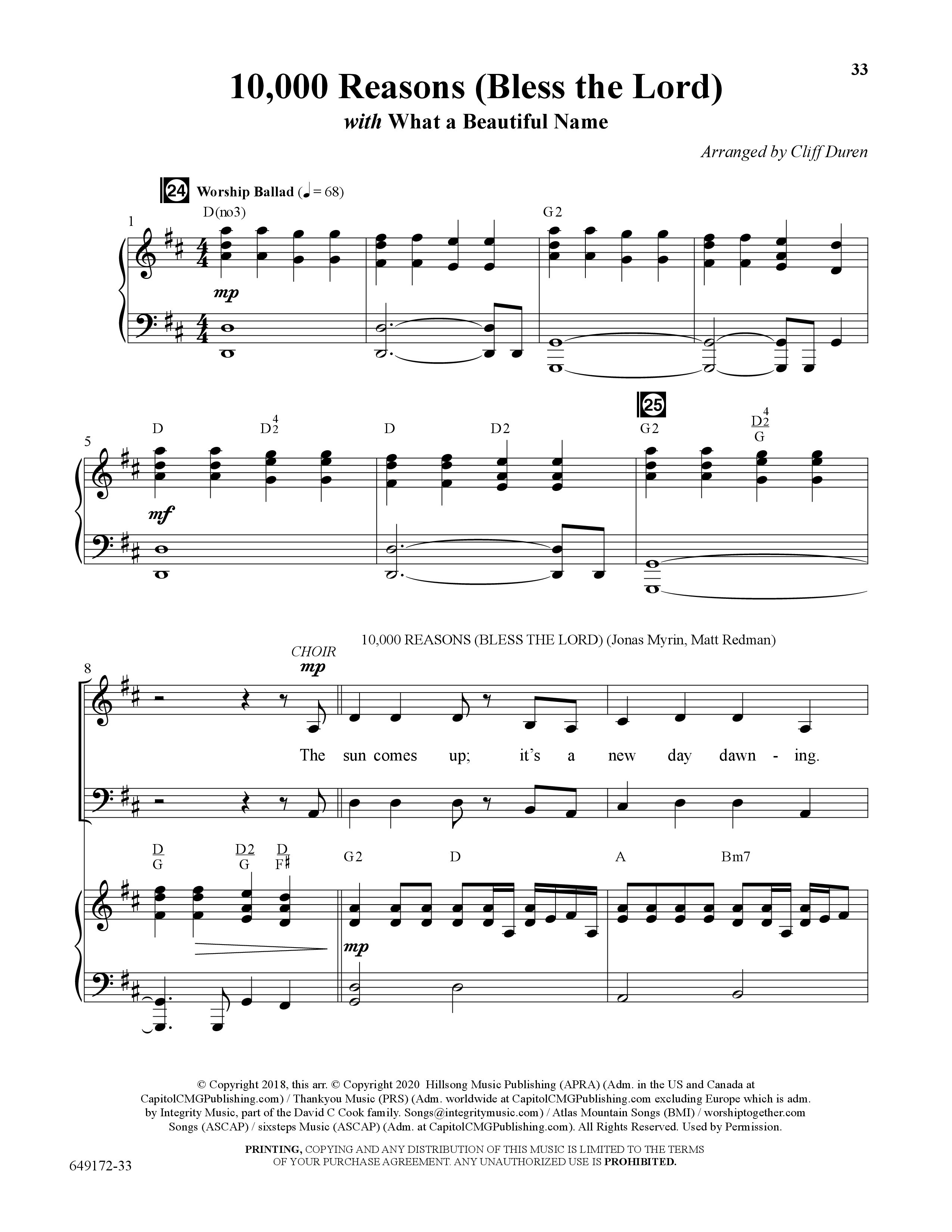 The Worship Mashups Collection (9 Song Choral Collection) Song 4 (Piano SATB) (Word Music Choral / Arr. Cliff Duren)