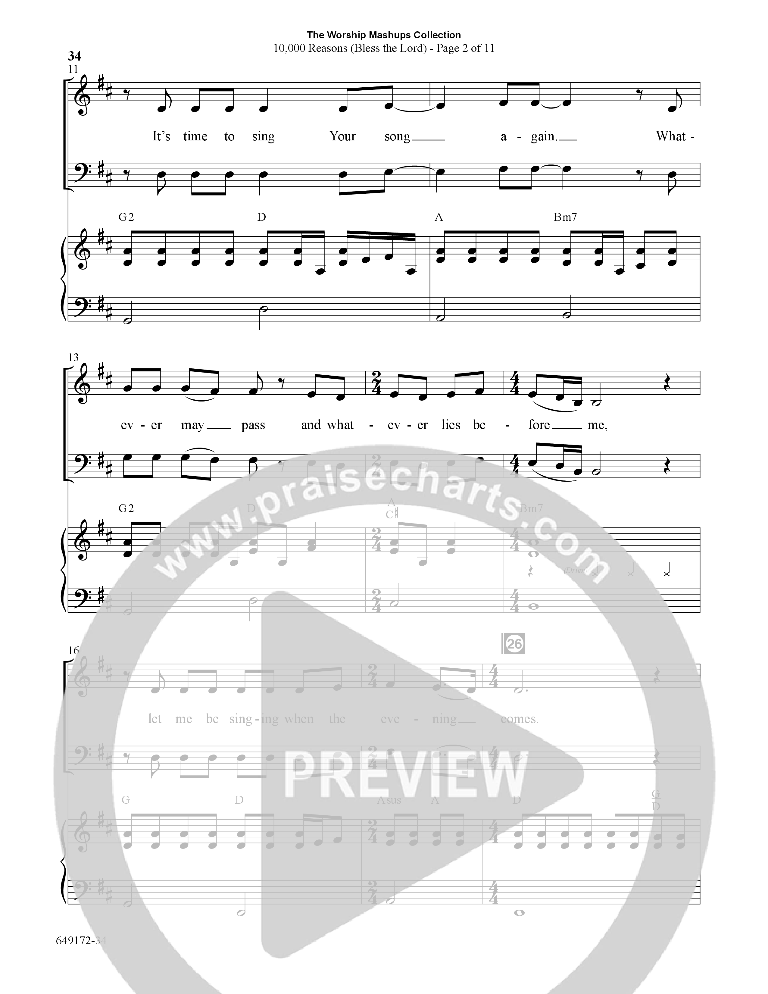 The Worship Mashups Collection (9 Song Choral Collection) Song 4 (Piano SATB) (Word Music Choral / Arr. Cliff Duren)