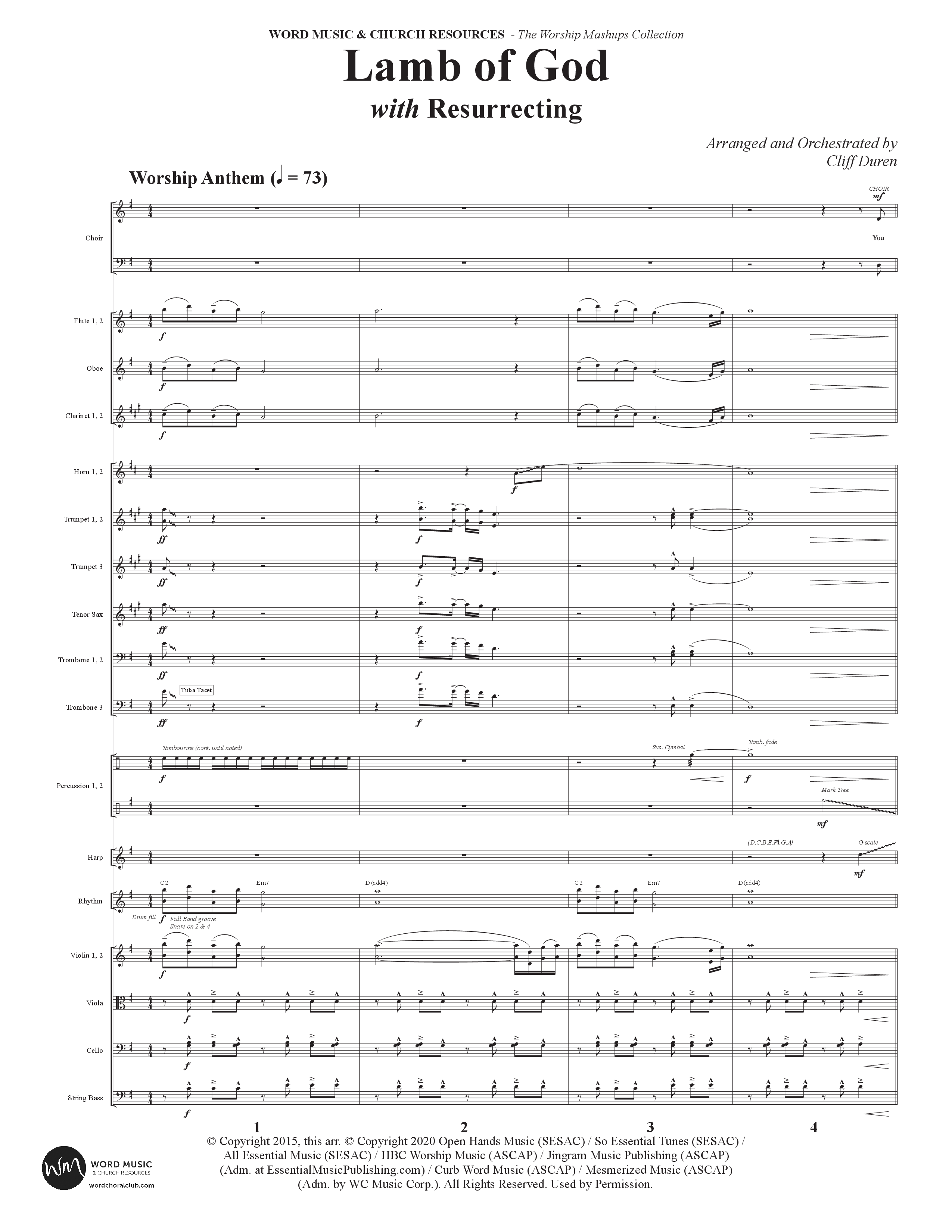 The Worship Mashups Collection (9 Song Choral Collection) Song 6 (Orchestration) (Word Music Choral / Arr. Cliff Duren)