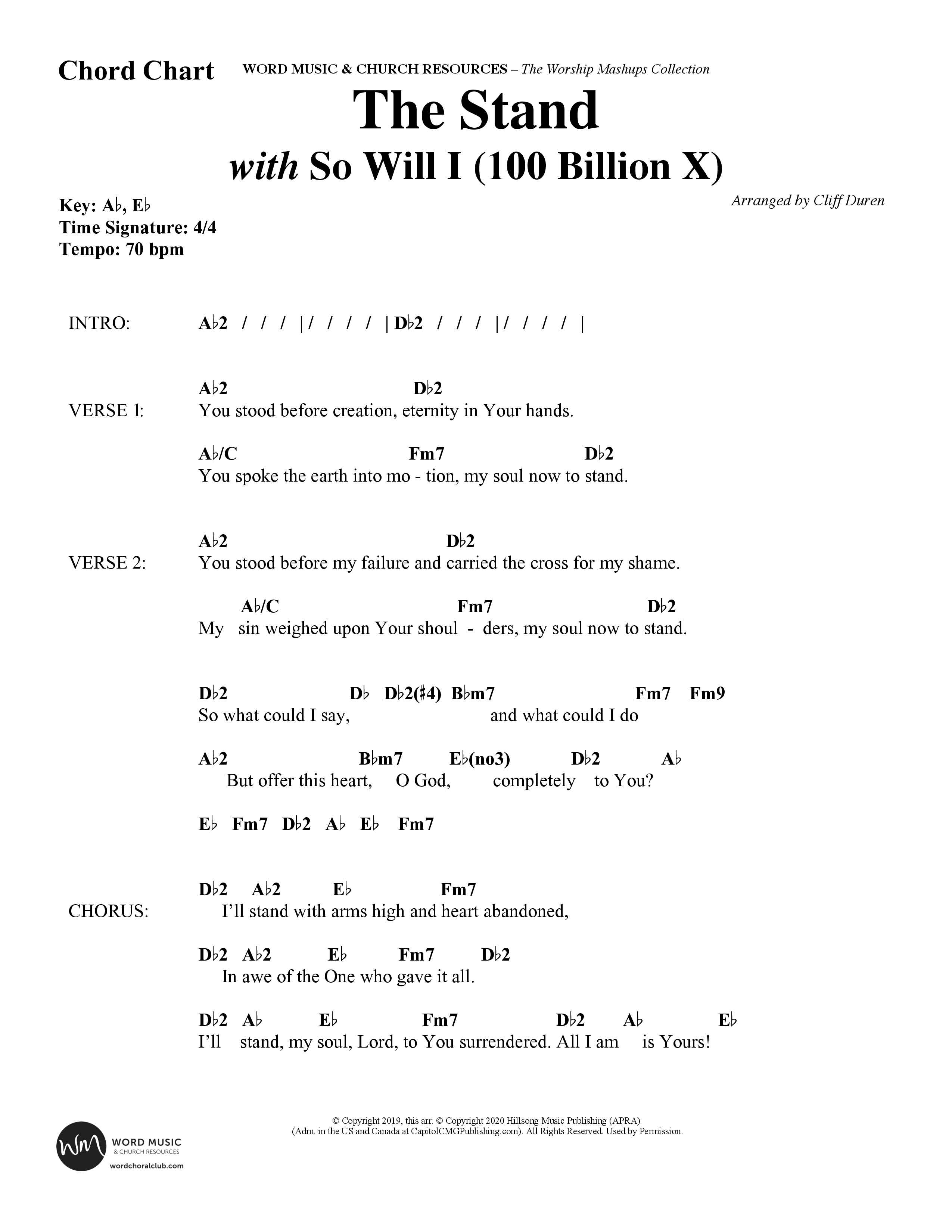 The Worship Mashups Collection (9 Song Choral Collection) Song 8 (Lead & Chords) (Word Music Choral / Arr. Cliff Duren)