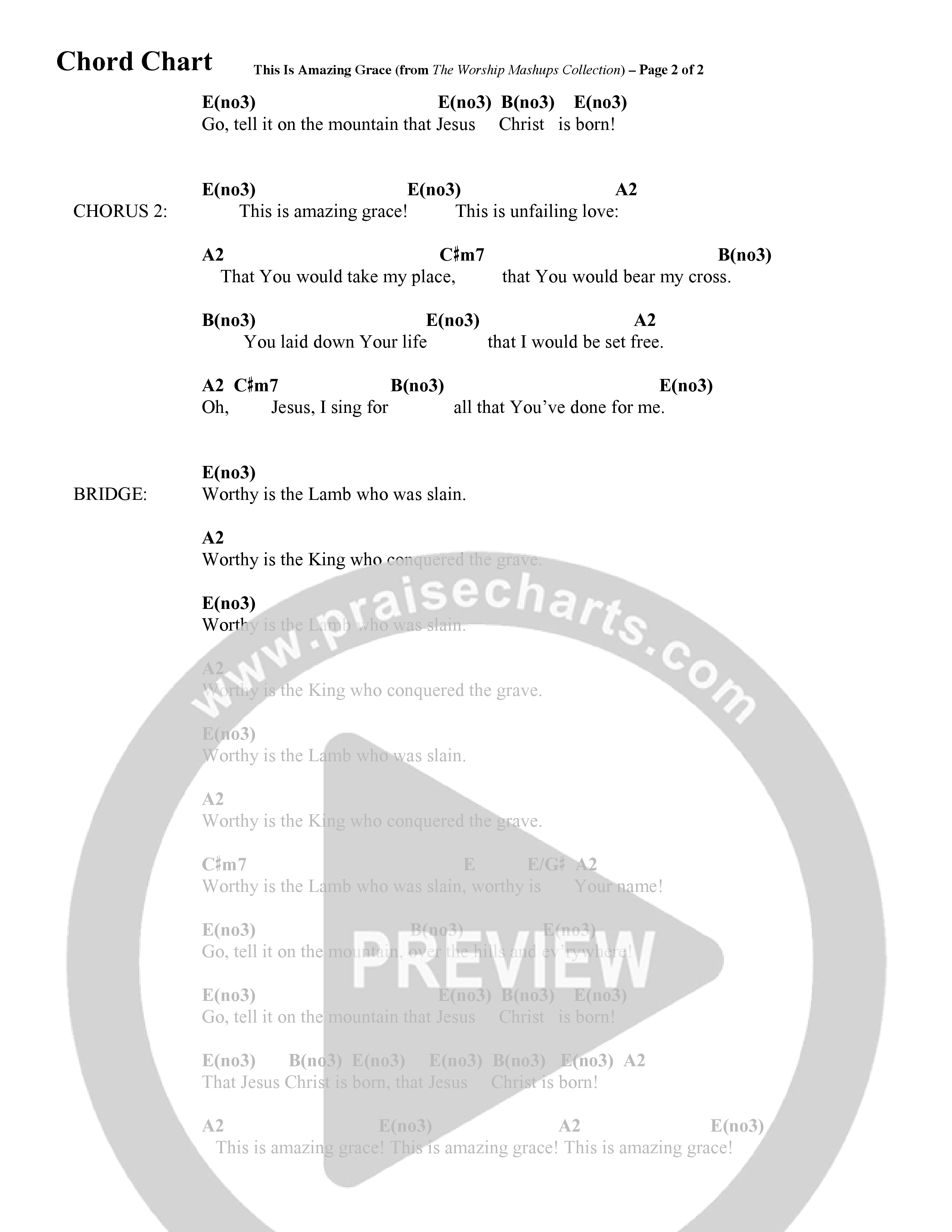 The Worship Mashups Collection (9 Song Choral Collection) Song 9 (Lead & Chords) (Word Music Choral / Arr. Cliff Duren)