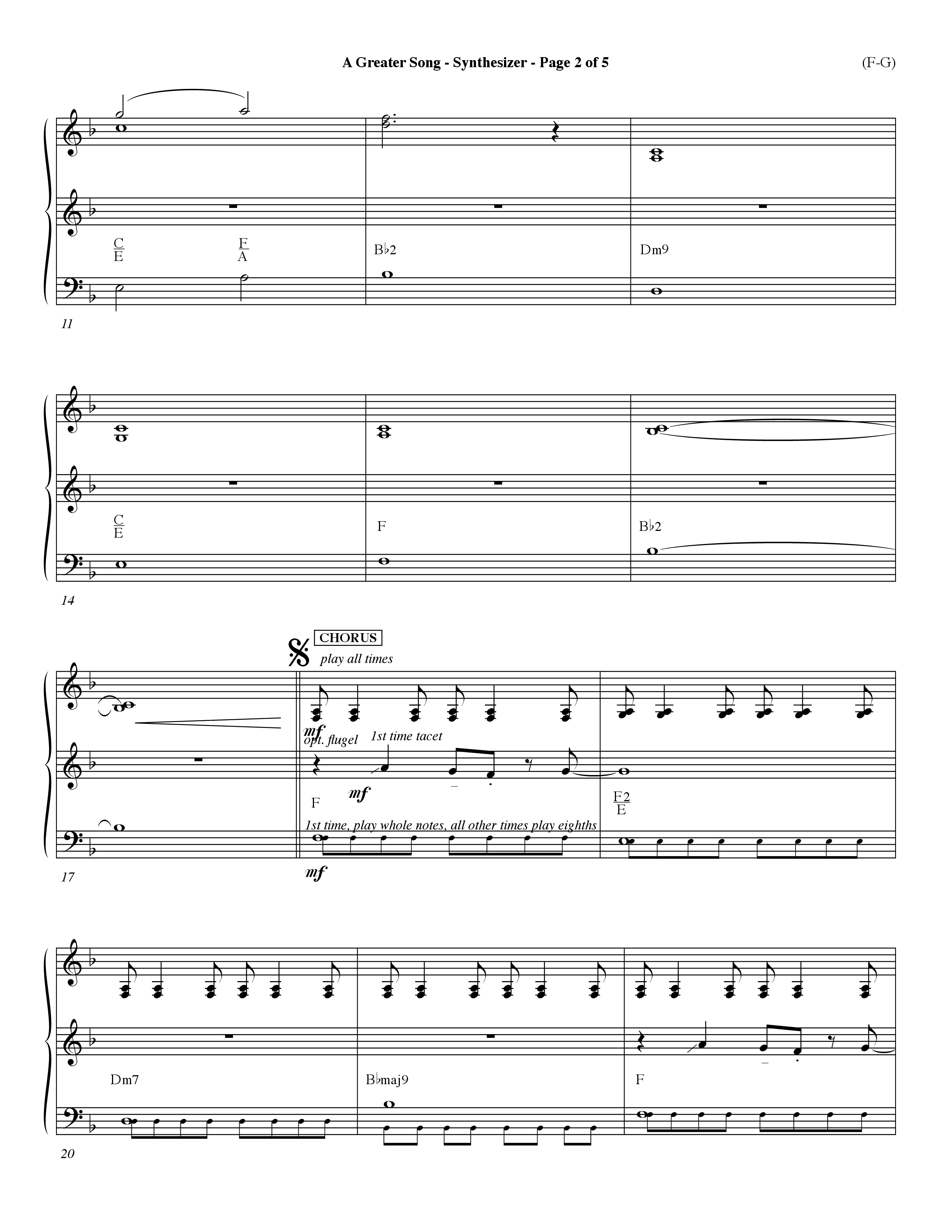 A Greater Song (Choral Anthem SATB) Synth (Word Music Choral / Orch. Billy Payne)