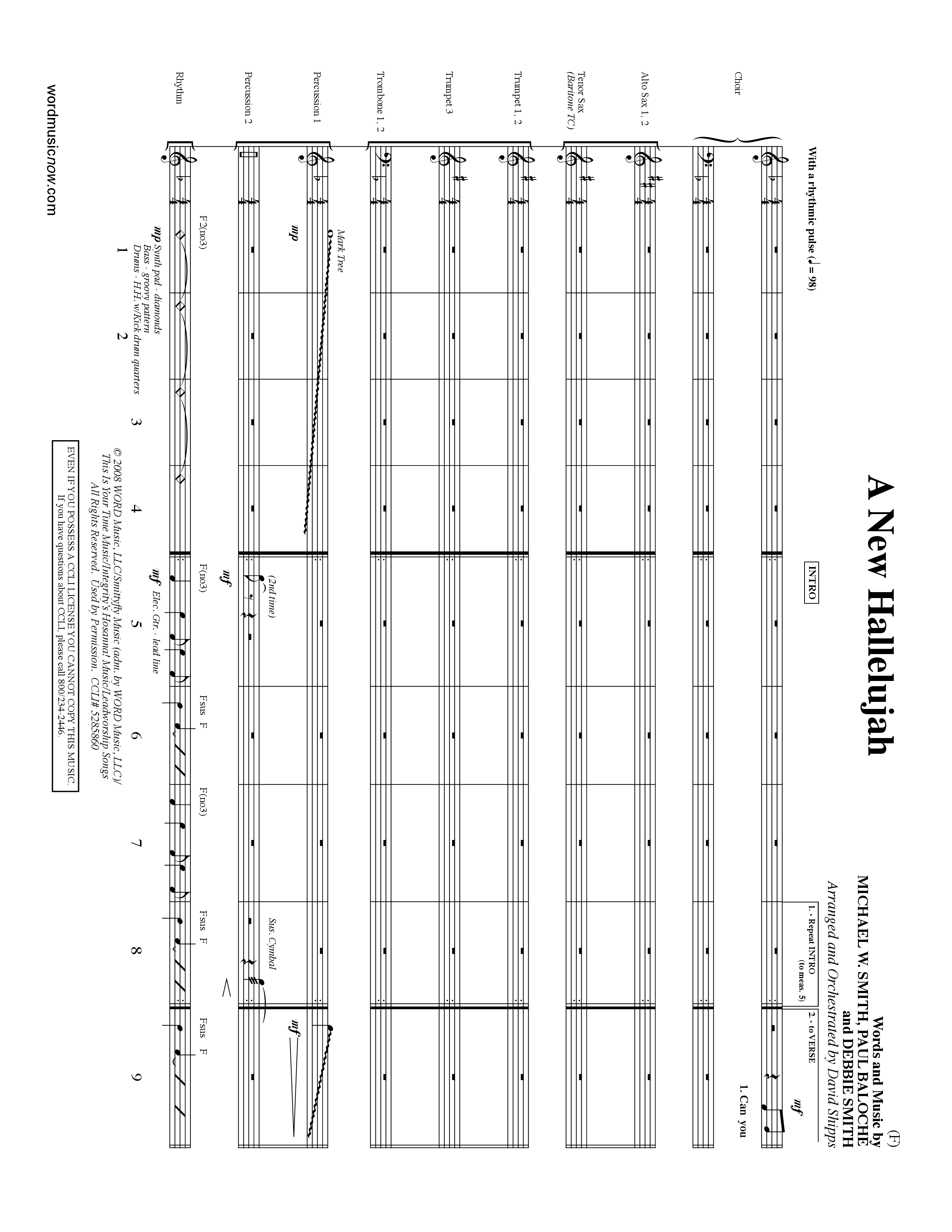 A New Hallelujah (Choral Anthem SATB) Conductor's Score (Word Music Choral / Arr. David Shipps)