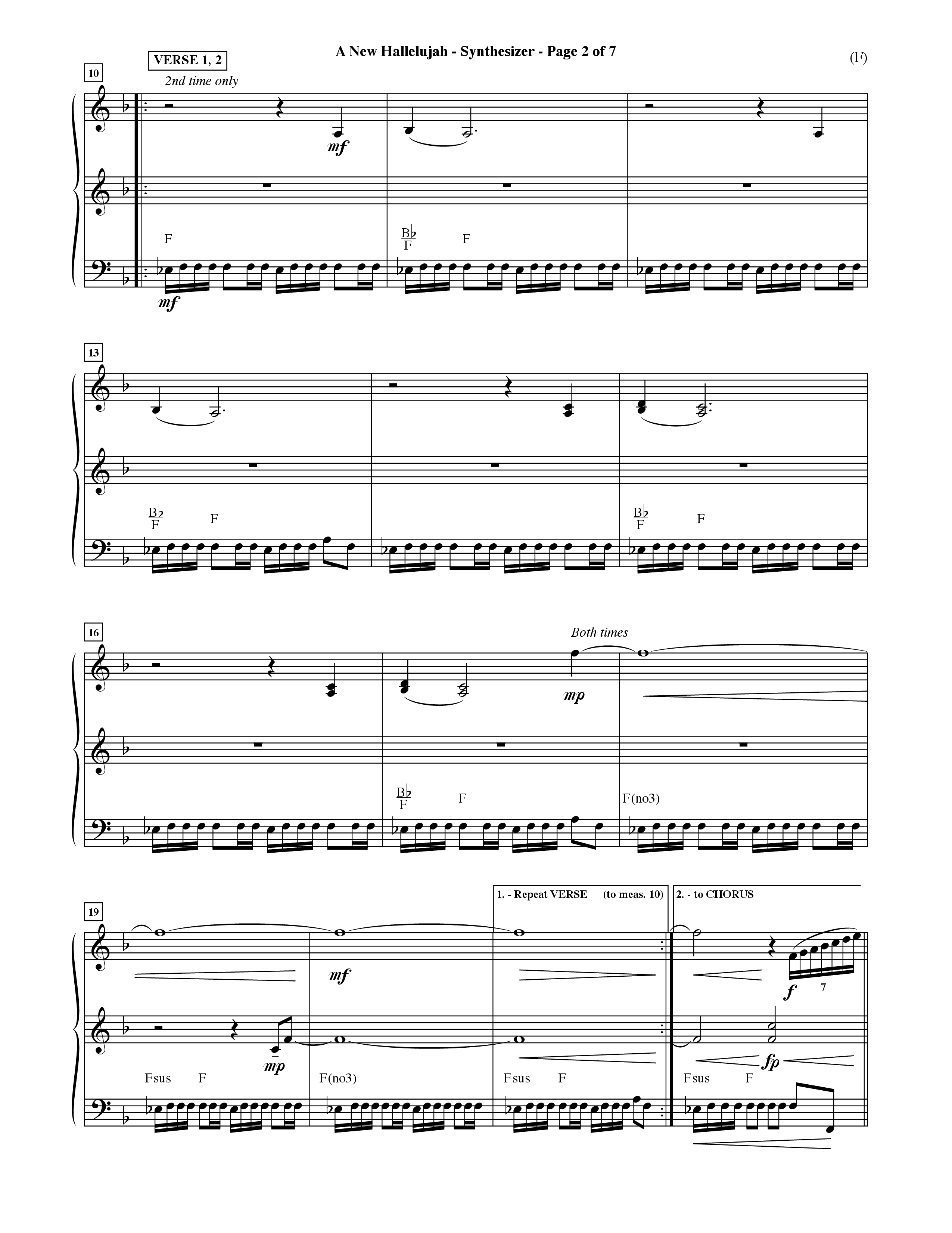 A New Hallelujah (Choral Anthem SATB) Synth (Word Music Choral / Arr. David Shipps)