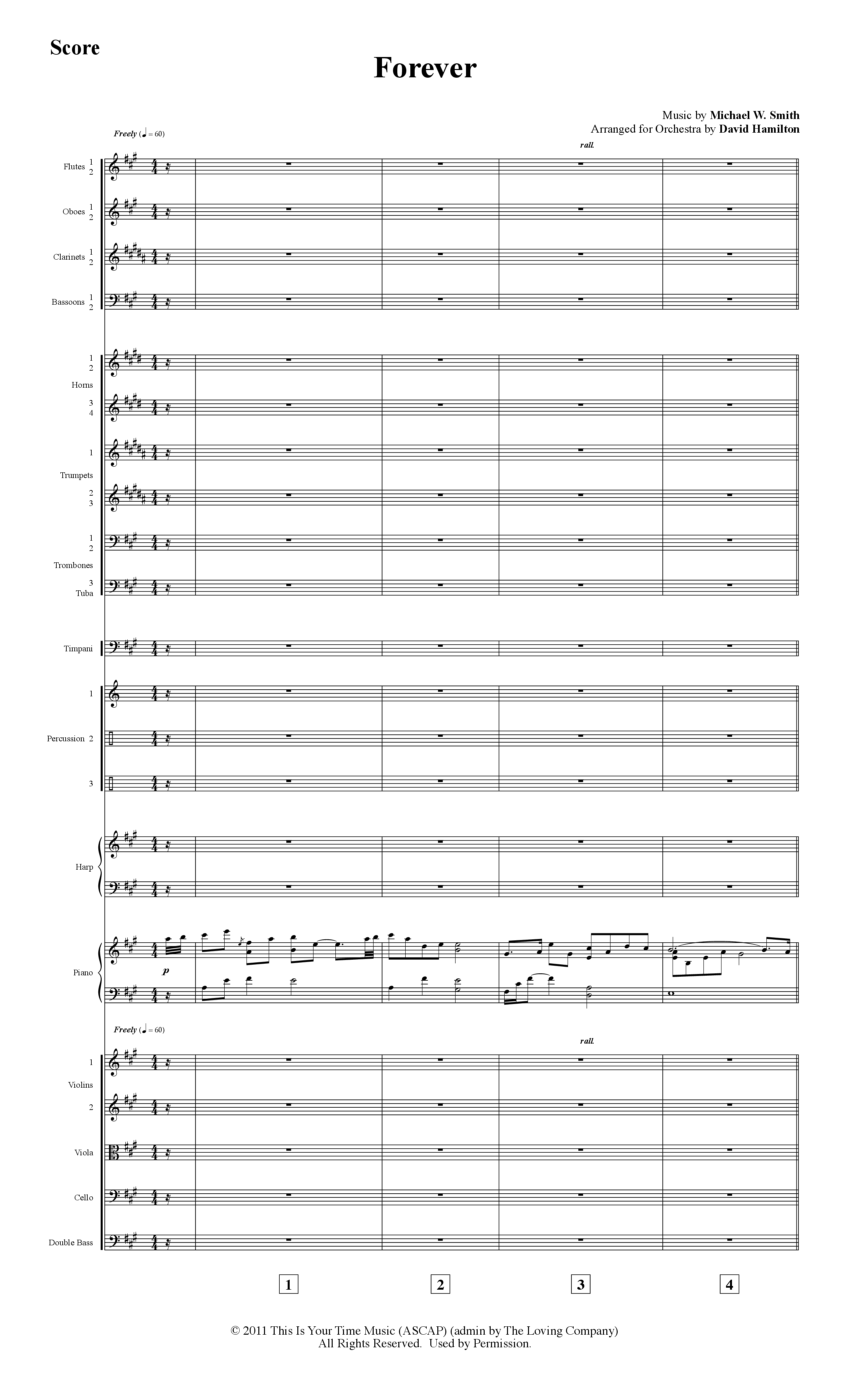 Forever (Instrumental) Orchestration (Word Music / Arr. David Hamilton)
