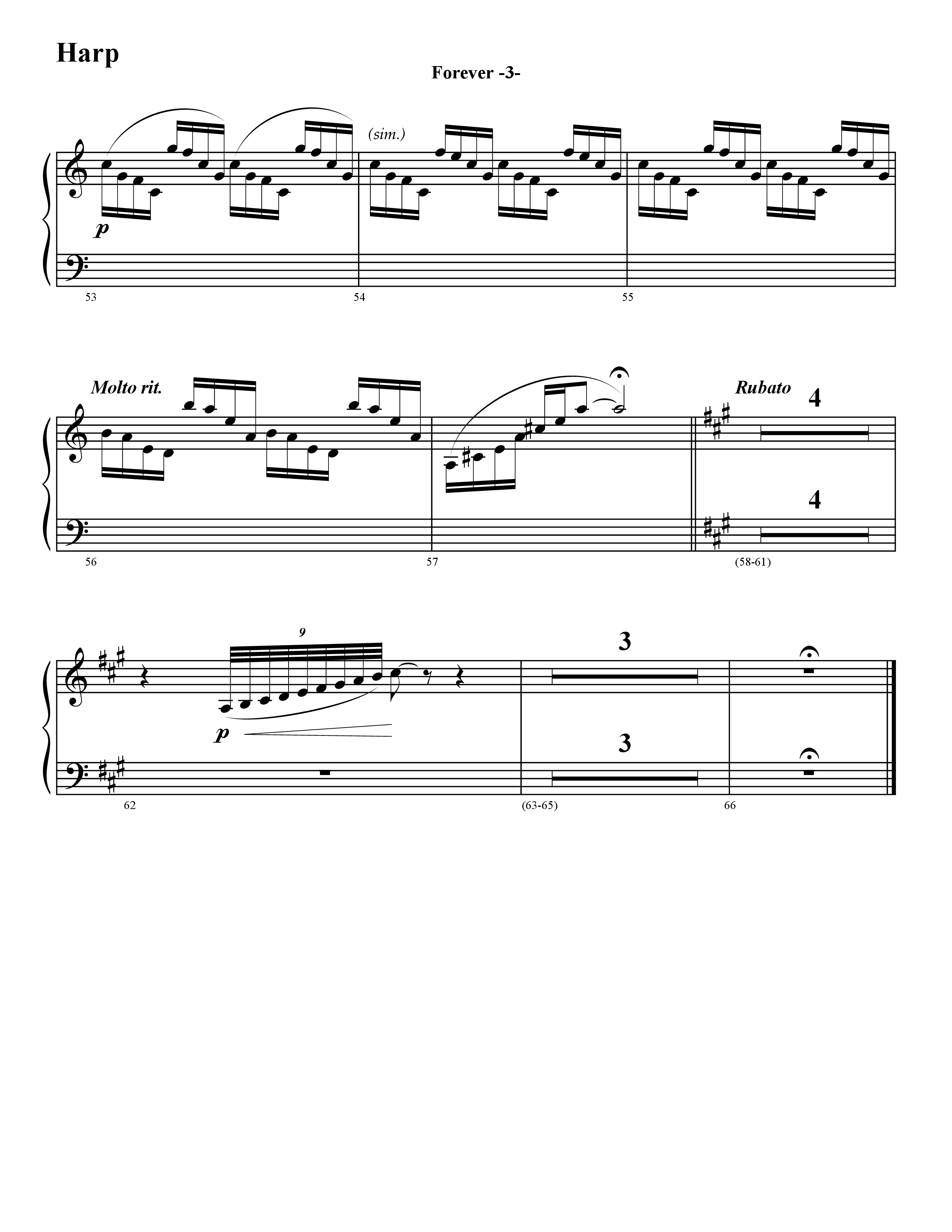 Forever (Instrumental) Harp (Word Music / Arr. David Hamilton)