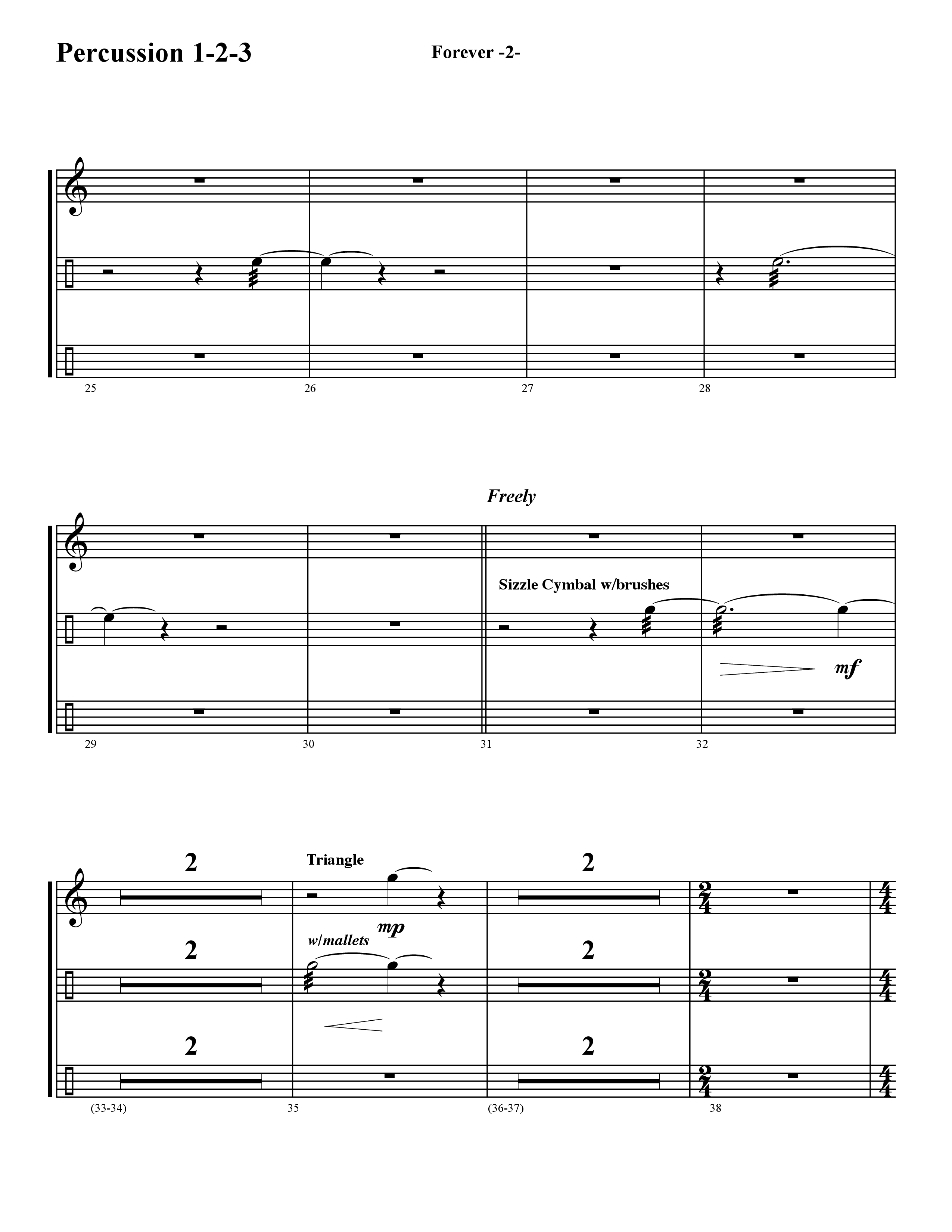 Forever (Instrumental) Percussion (Word Music / Arr. David Hamilton)