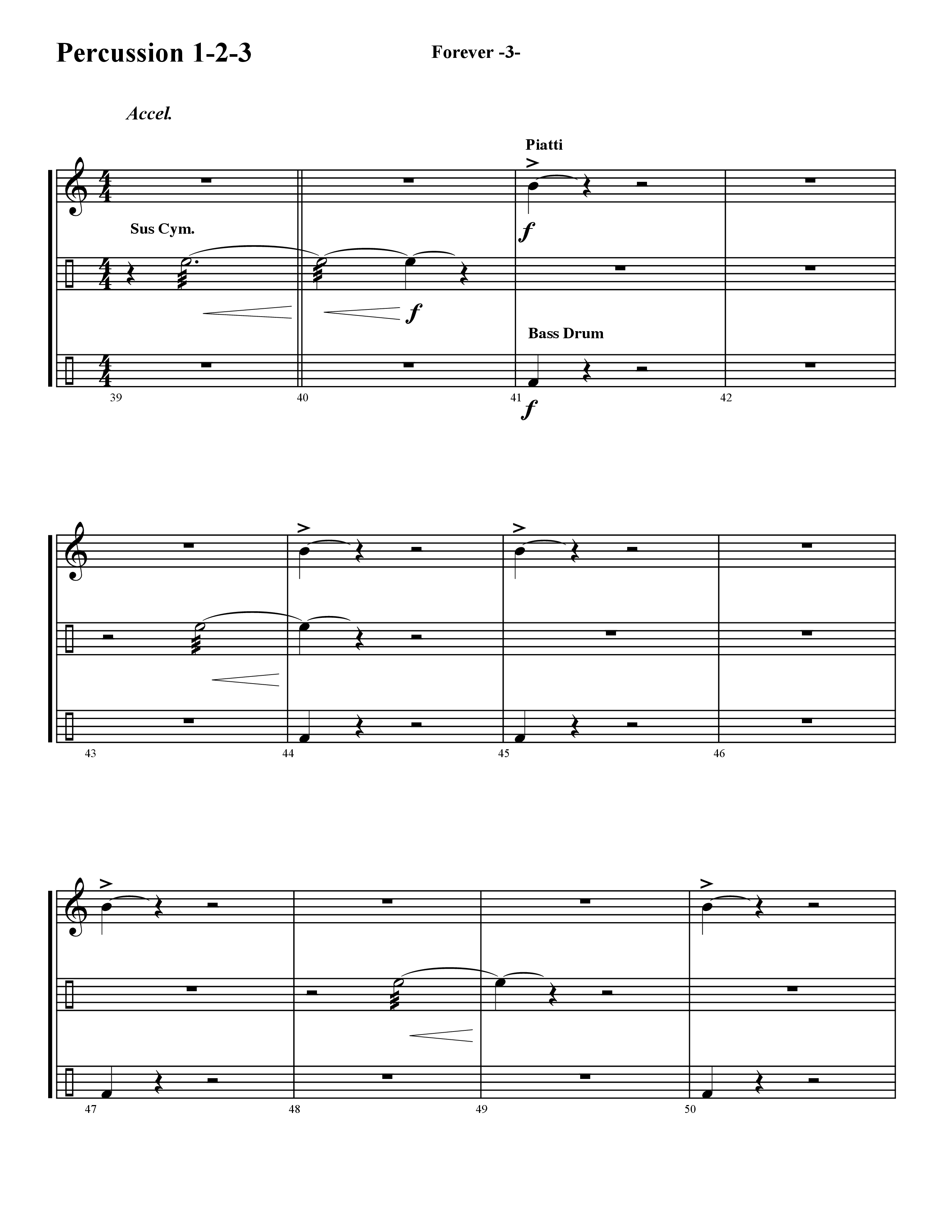 Forever (Instrumental) Percussion (Word Music / Arr. David Hamilton)