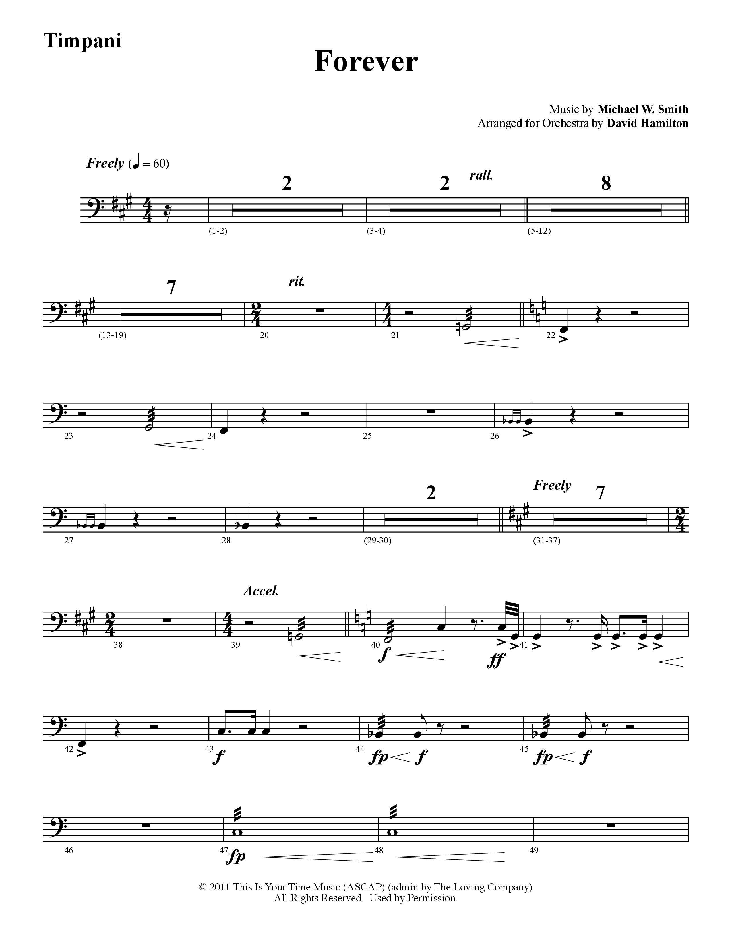 Forever (Instrumental) Timpani (Word Music / Arr. David Hamilton)