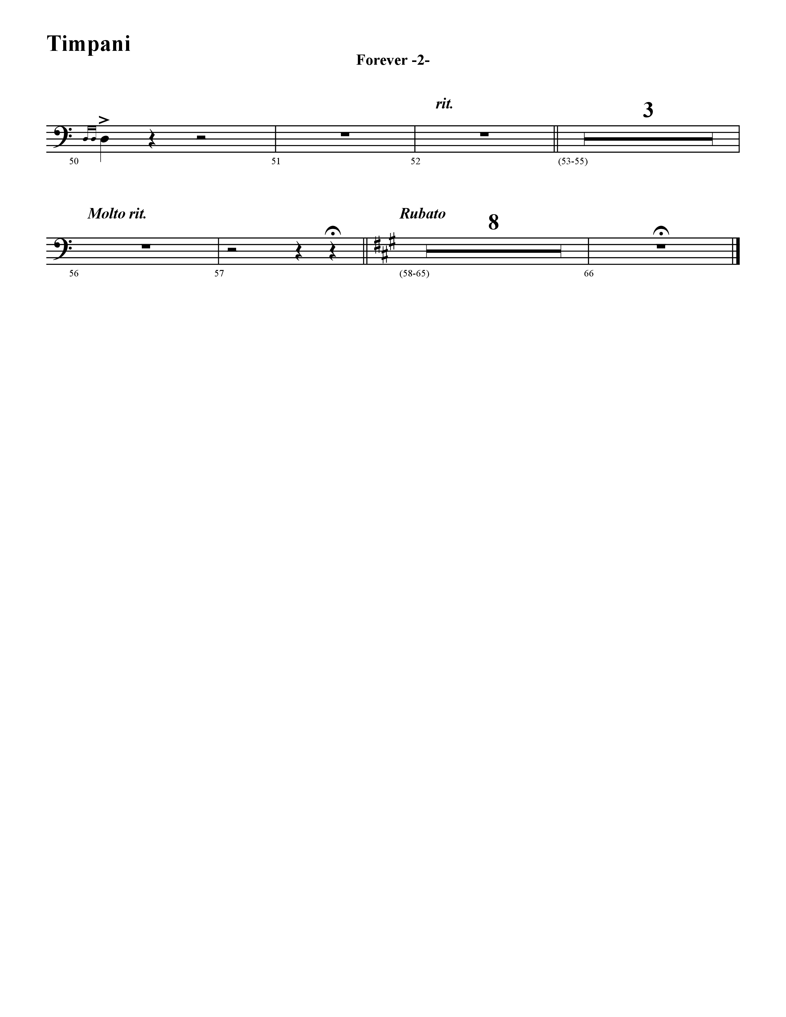 Forever (Instrumental) Timpani (Word Music / Arr. David Hamilton)