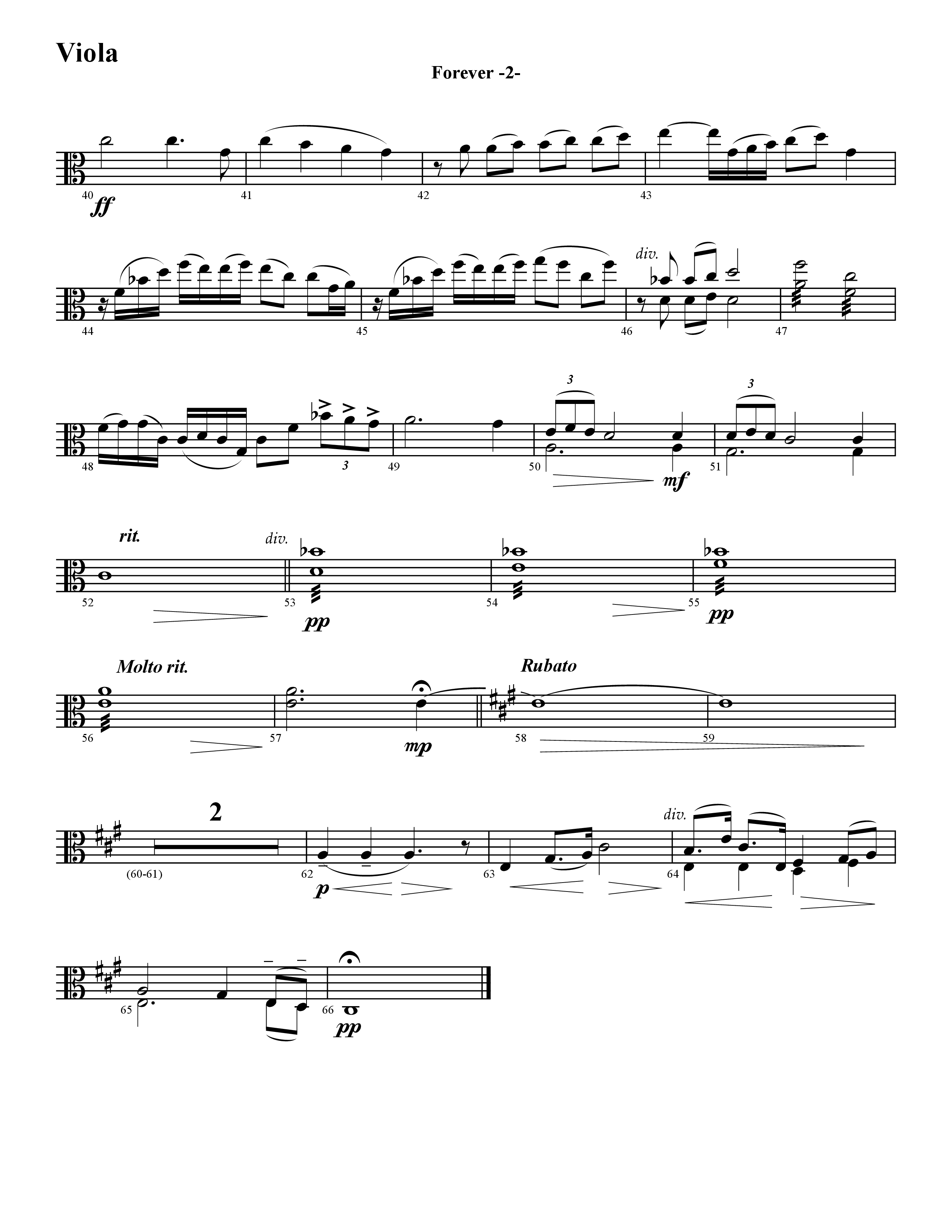 Forever (Instrumental) Viola (Word Music / Arr. David Hamilton)