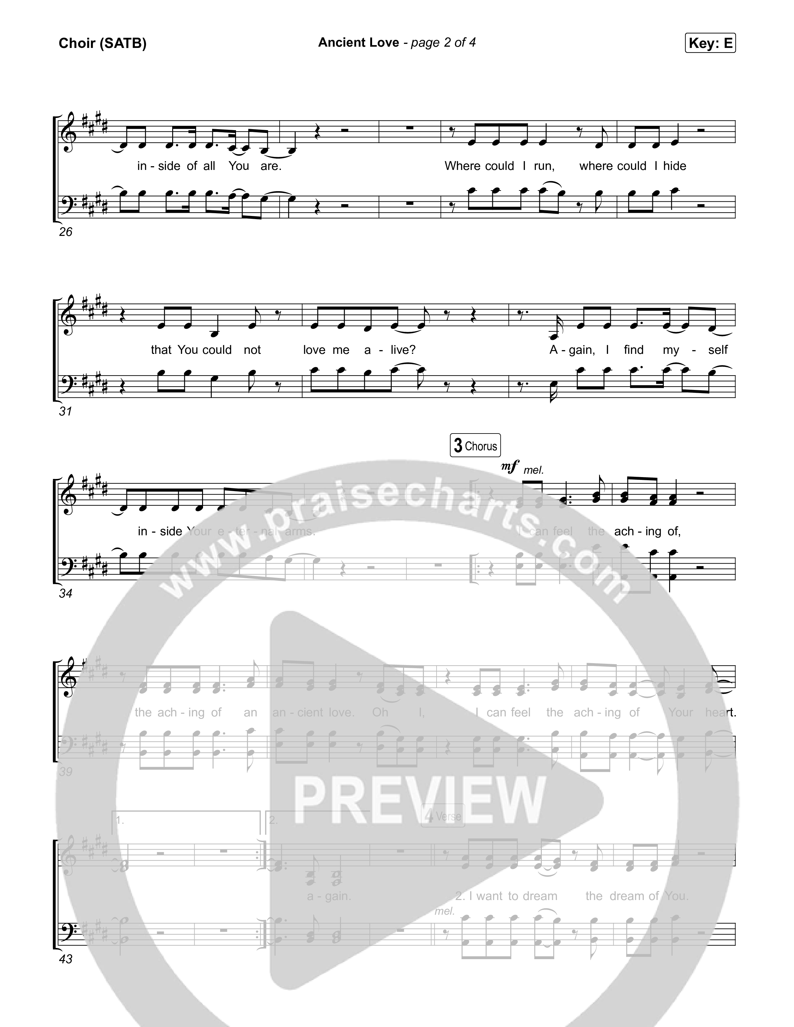 Ancient Love Choir Sheet (SATB) (John Mark McMillan)