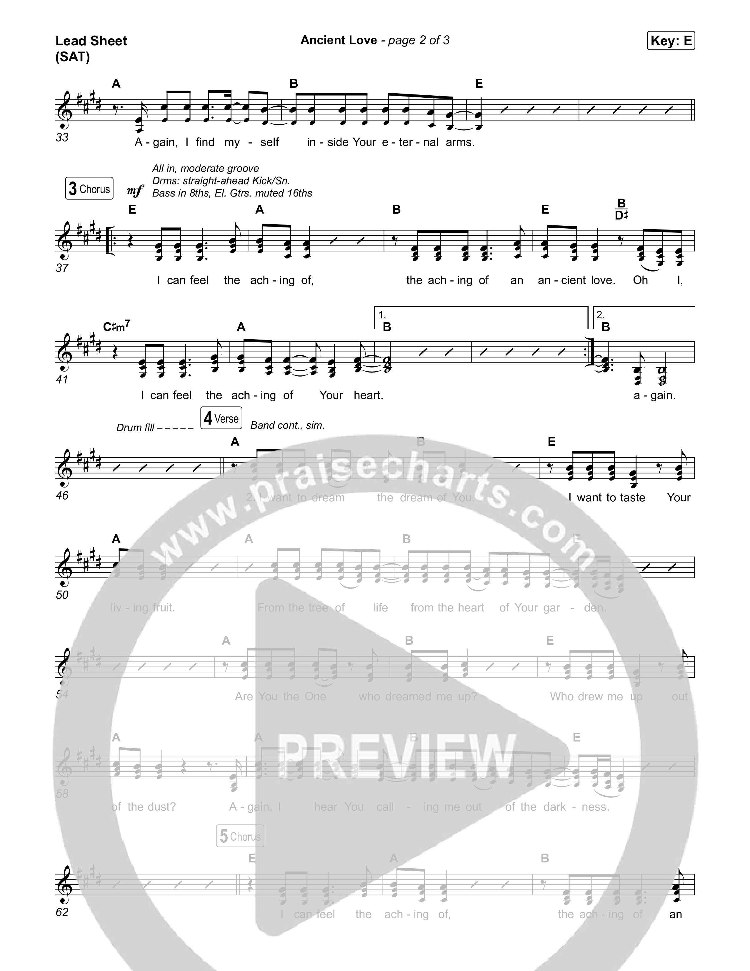 Ancient Love Lead Sheet (SAT) (John Mark McMillan)