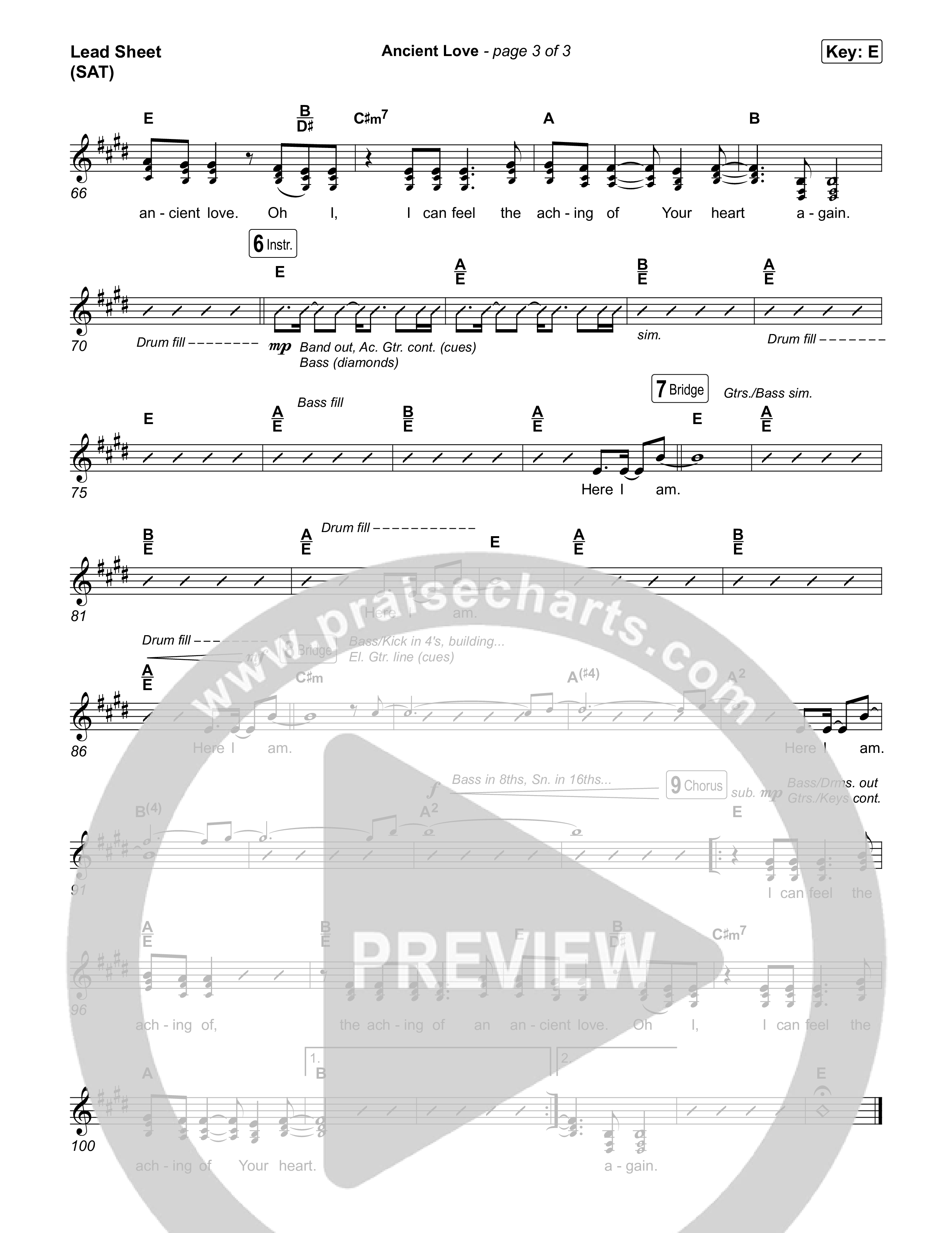 Ancient Love Lead Sheet (SAT) (John Mark McMillan)