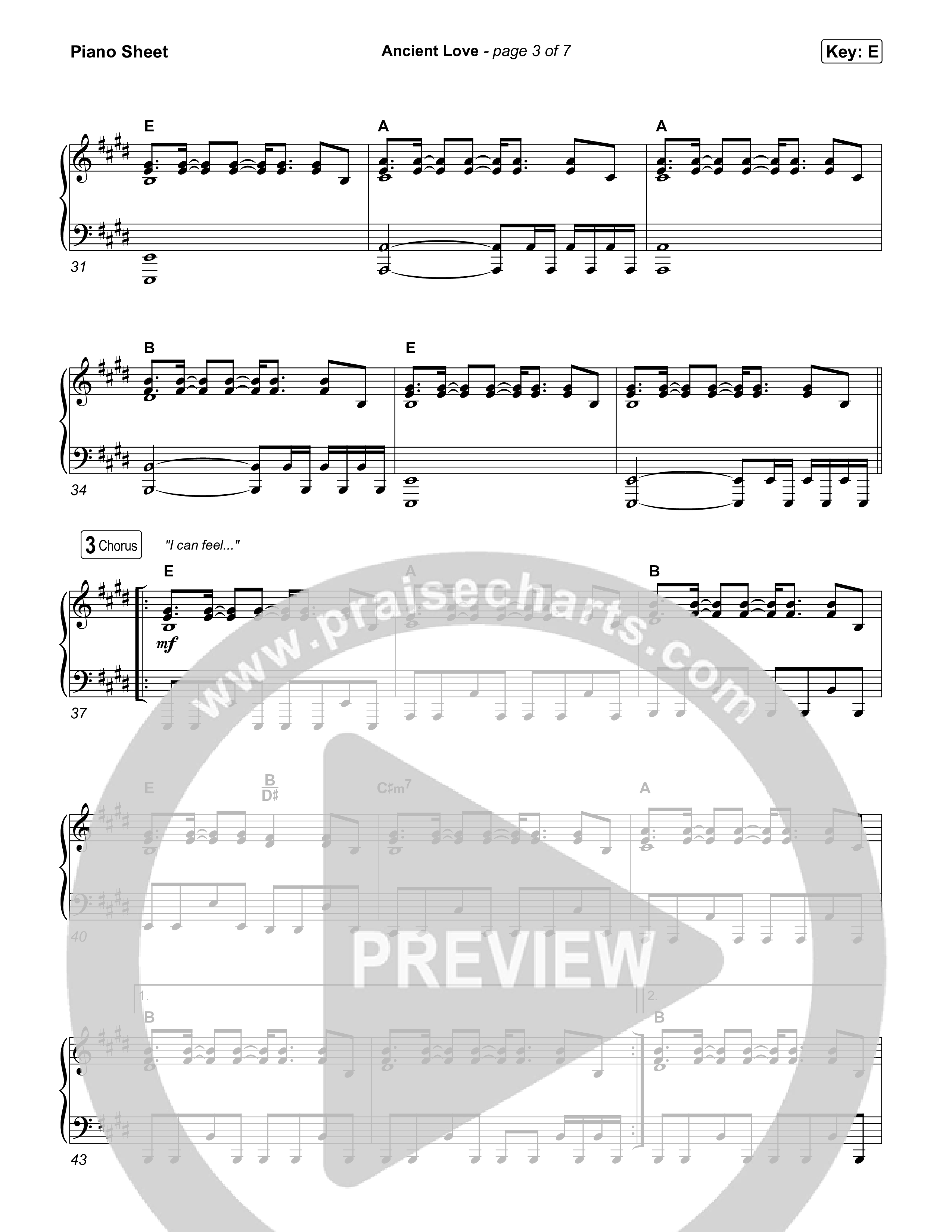 Ancient Love Piano Sheet (John Mark McMillan)