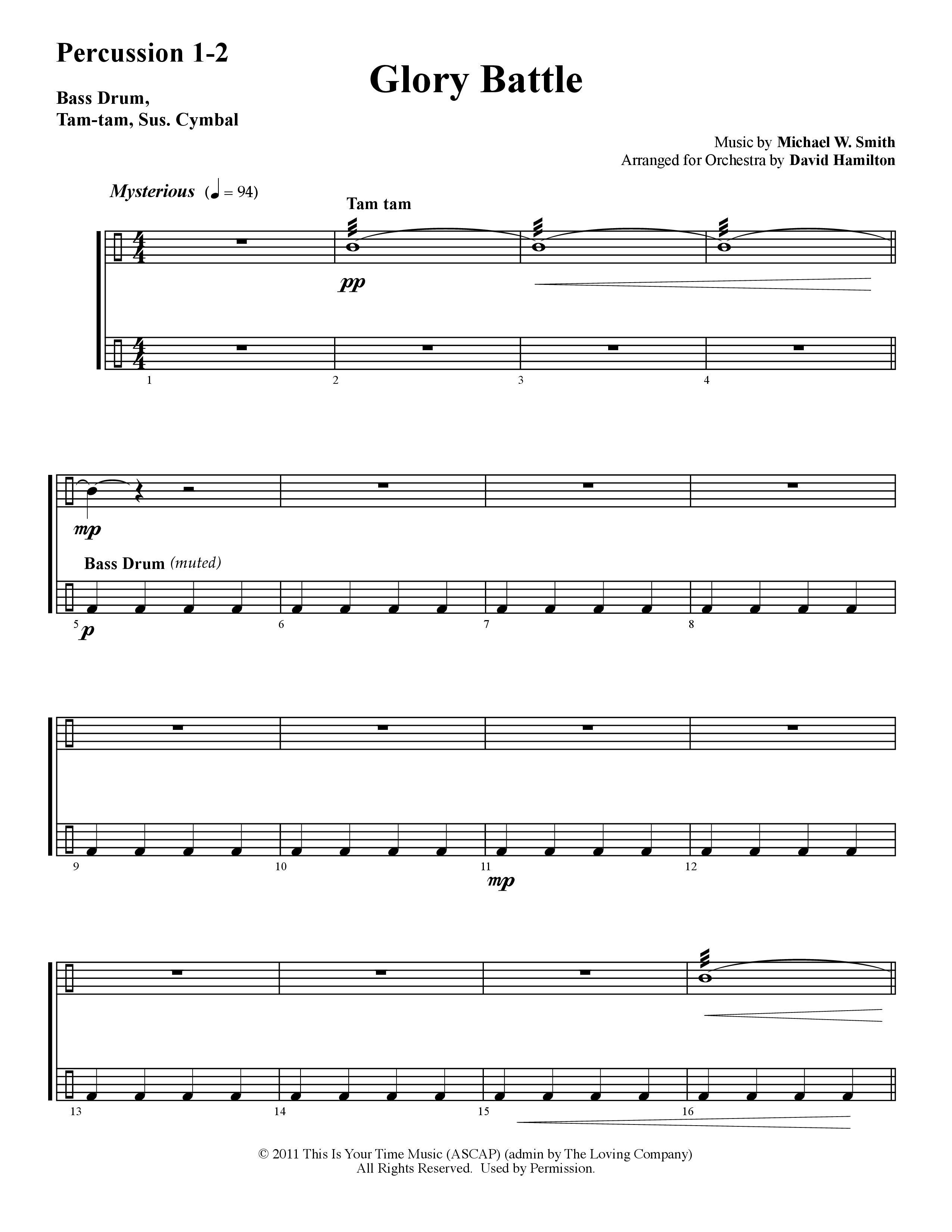 Glory Battle (Instrumental) Percussion (Word Music / Arr. David Hamilton)