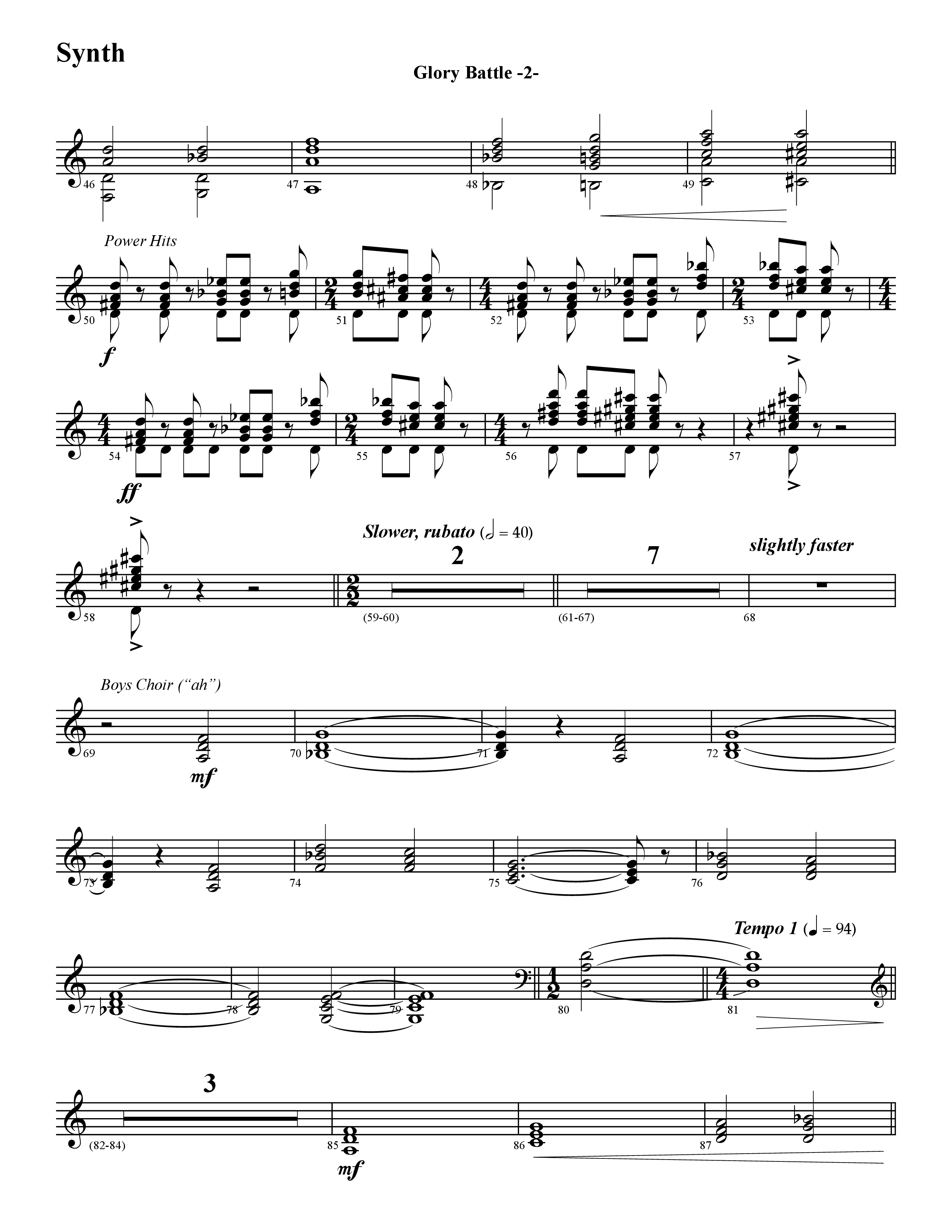 Glory Battle (Instrumental) Synth (Word Music / Arr. David Hamilton)