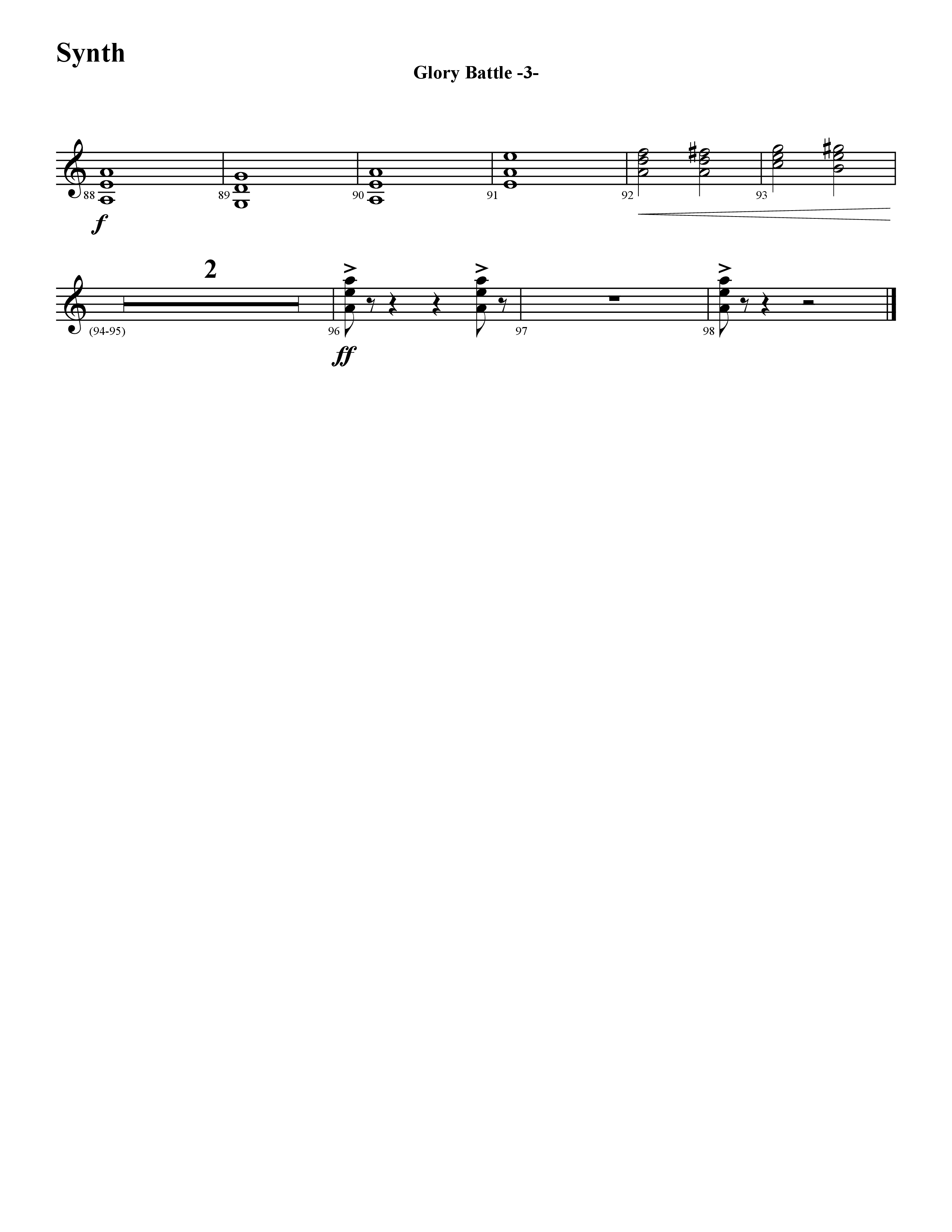 Glory Battle (Instrumental) Synth (Word Music / Arr. David Hamilton)