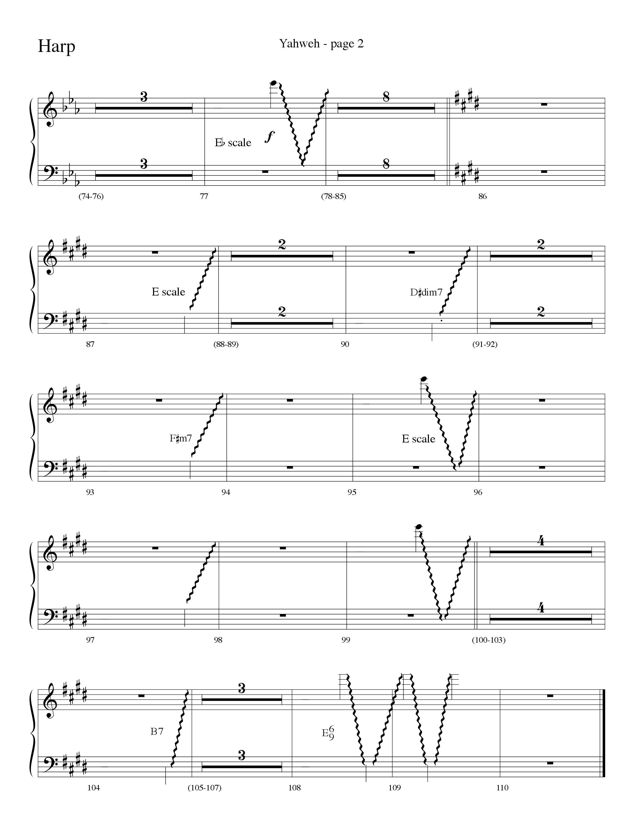 Yahweh (Choral Anthem SATB) Harp (Word Music Choral / Arr. Lari Goss)