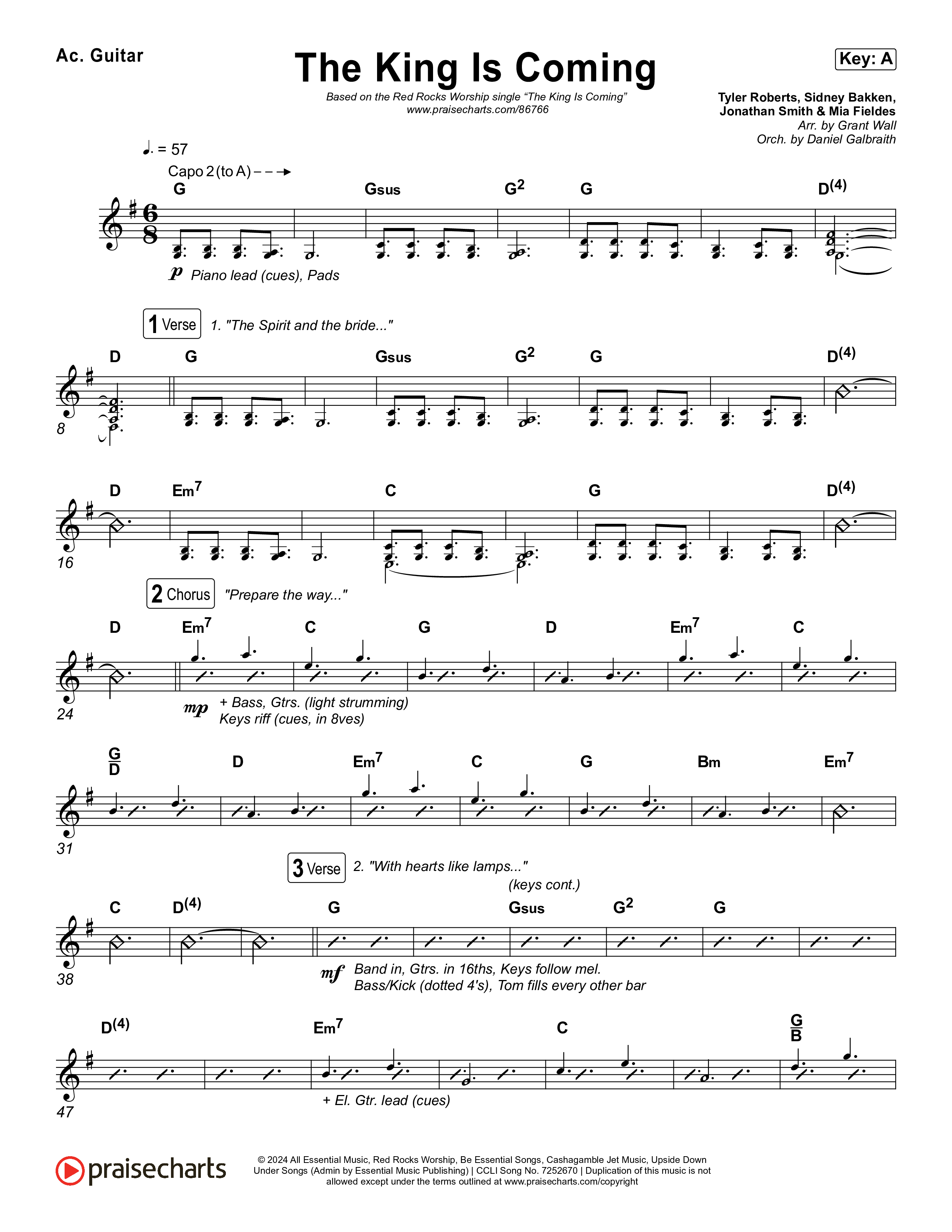 The King Is Coming (Live) Acoustic Guitar (Red Rocks Worship)