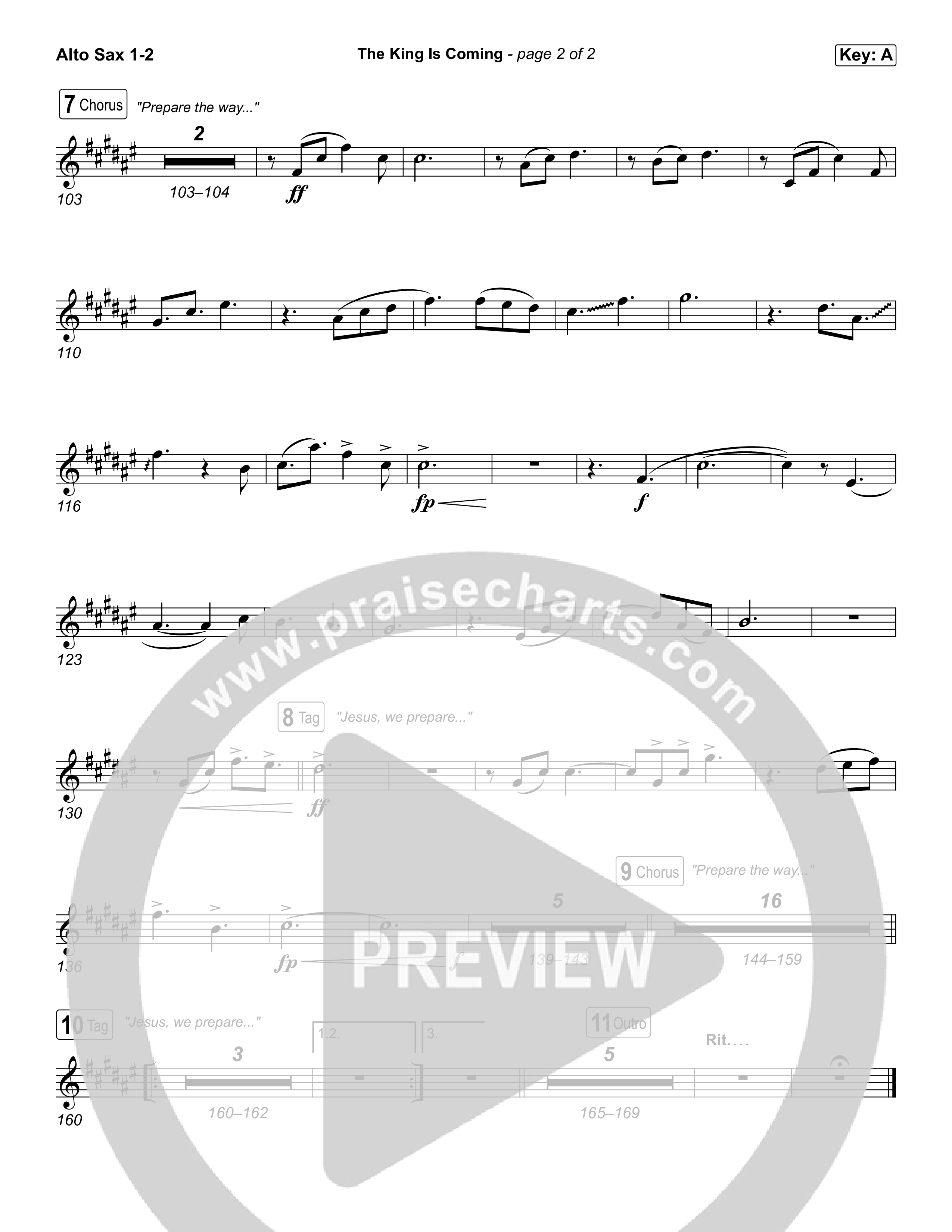 The King Is Coming (Live) Sax Pack (Red Rocks Worship)