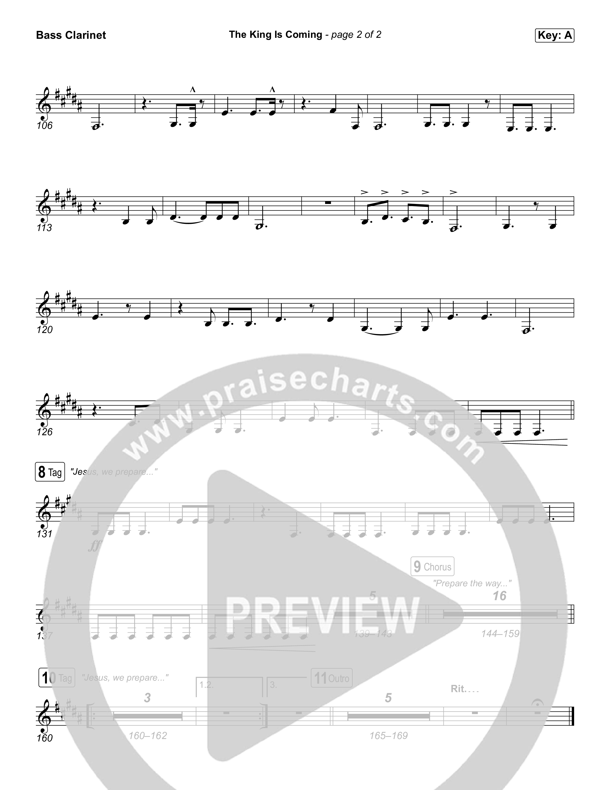 The King Is Coming (Live) Bass Clarinet (Red Rocks Worship)