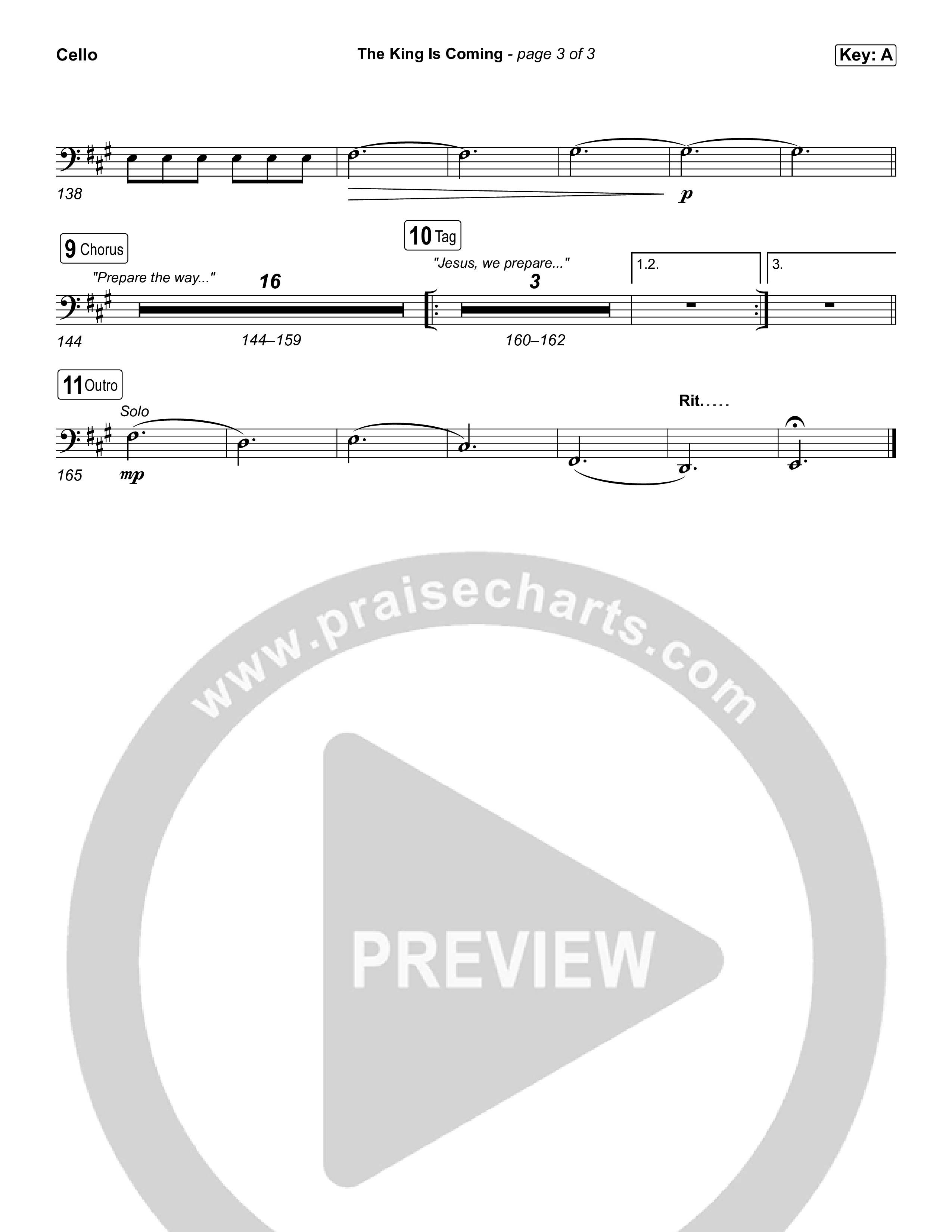 The King Is Coming (Live) Cello (Red Rocks Worship)