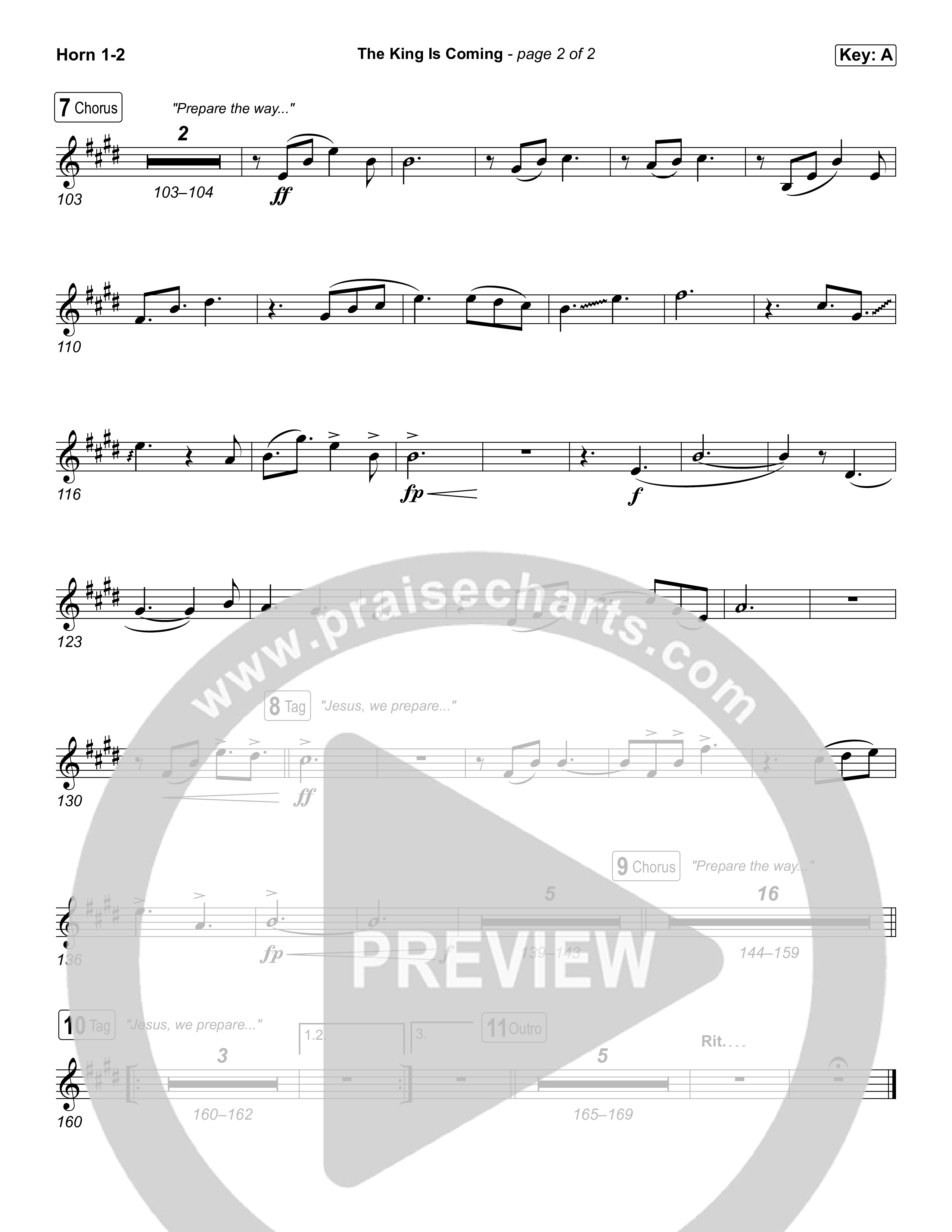 The King Is Coming (Live) Brass Pack (Red Rocks Worship)