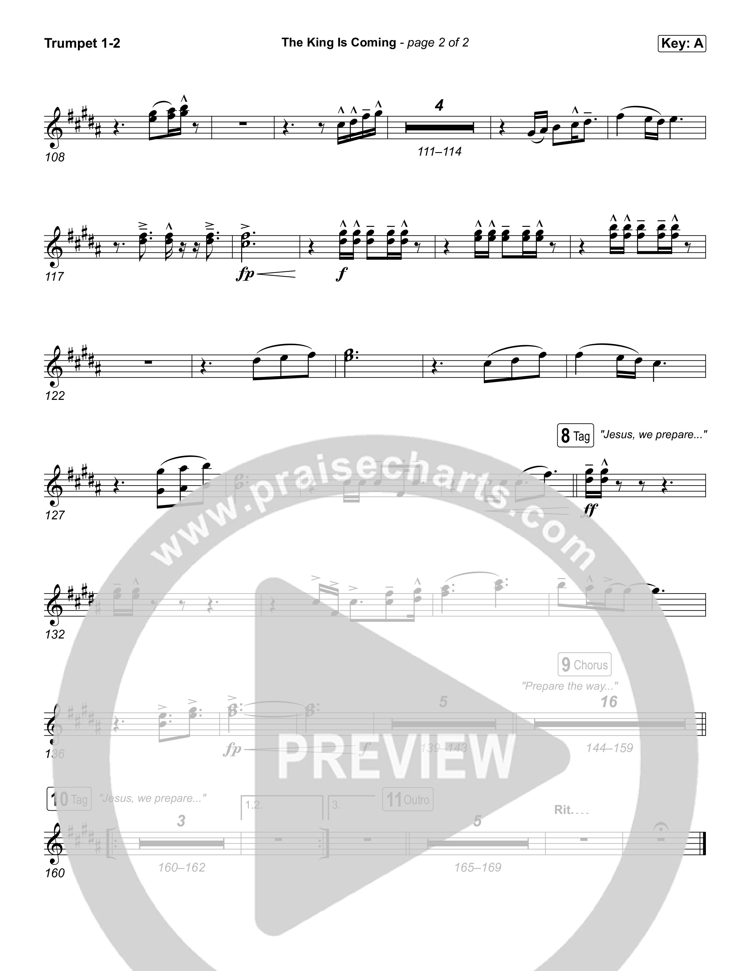 The King Is Coming (Live) Trumpet 1,2 (Red Rocks Worship)