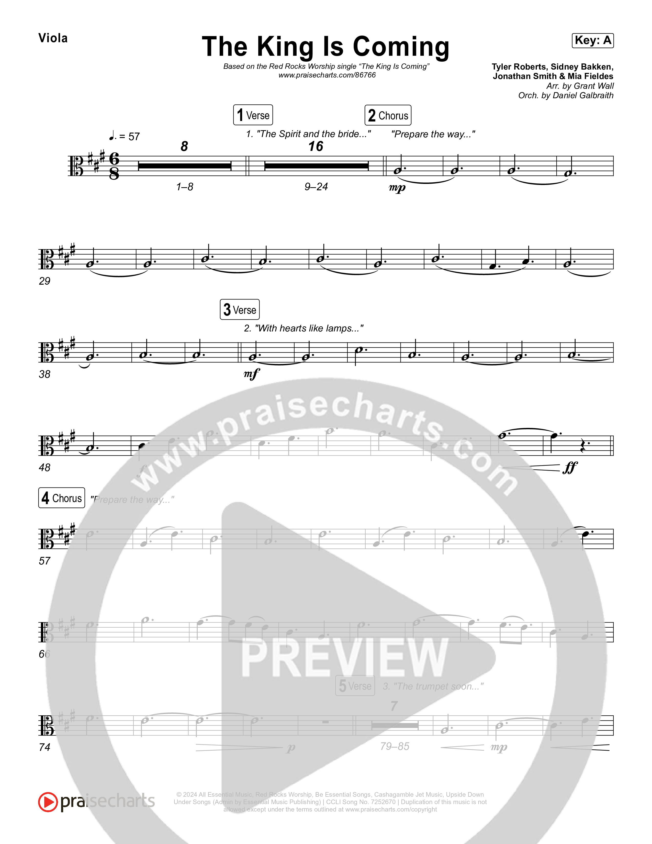 The King Is Coming (Live) Viola (Red Rocks Worship)