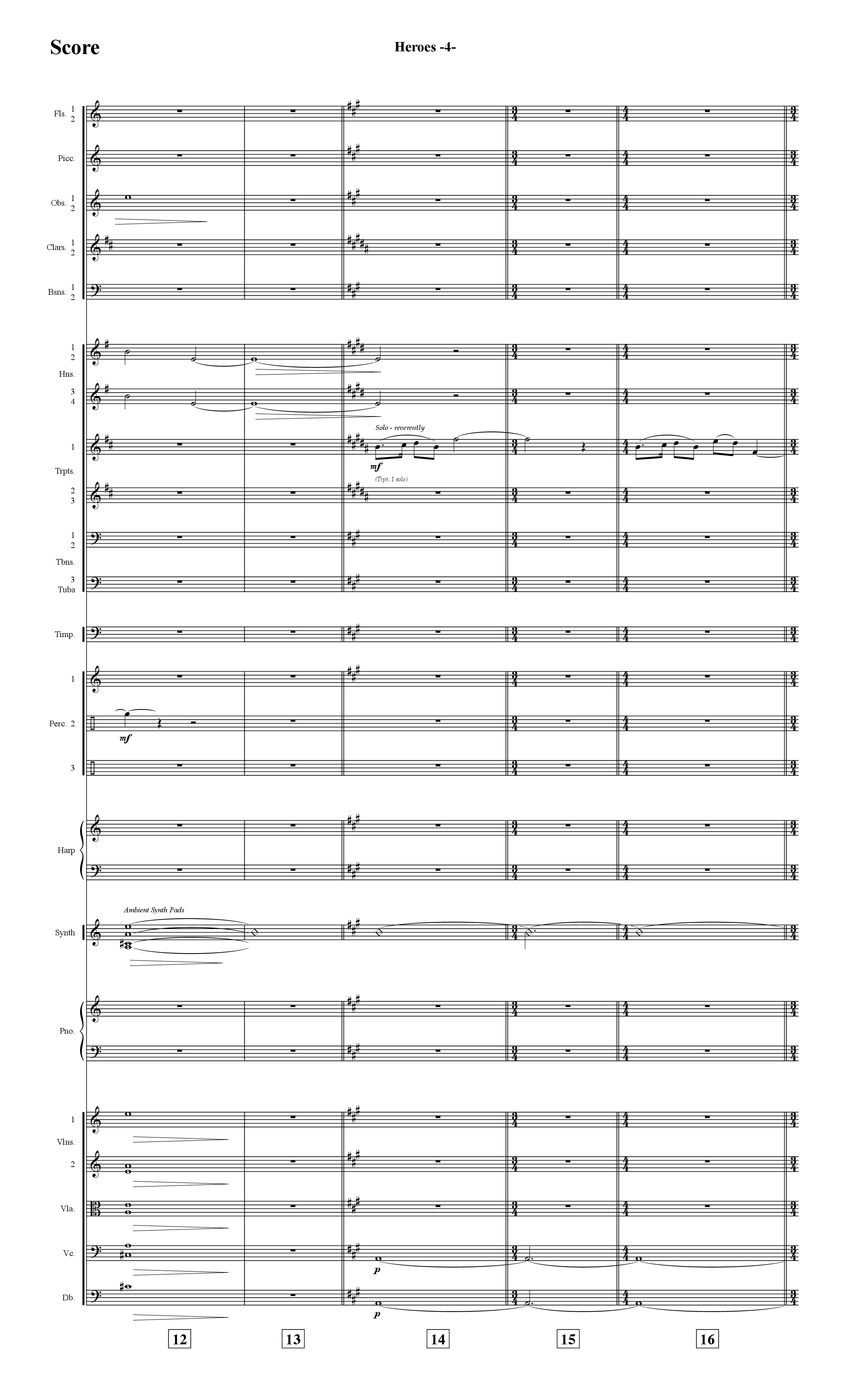 Heroes (Instrumental) Orchestration (Word Music / Arr. David Hamilton)