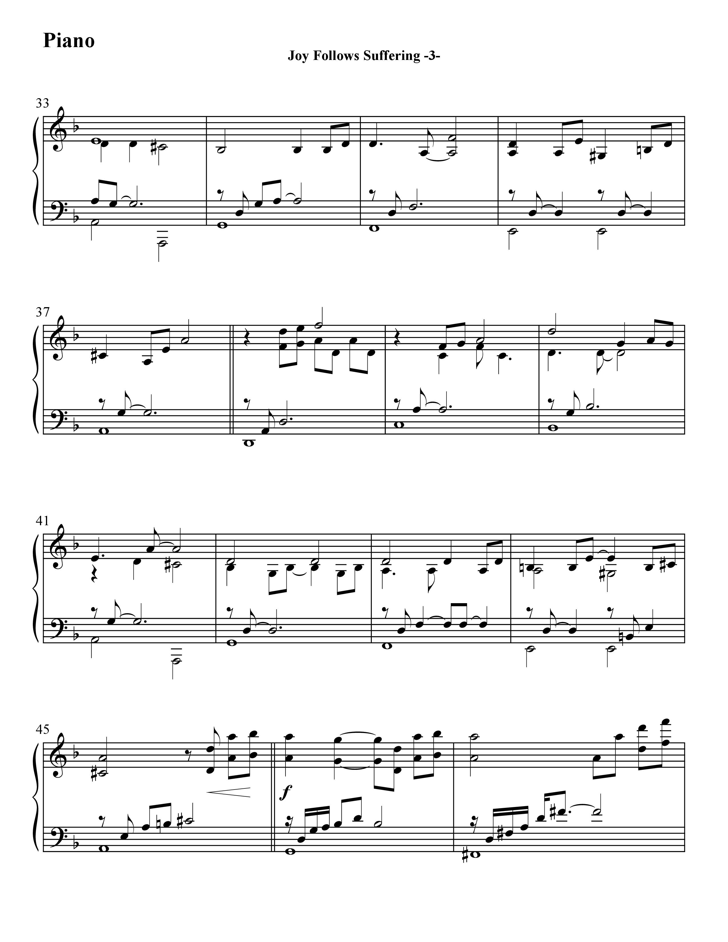 Joy Follows Suffering (Instrumental) Piano Sheet (Word Music / Arr. David Hamilton)