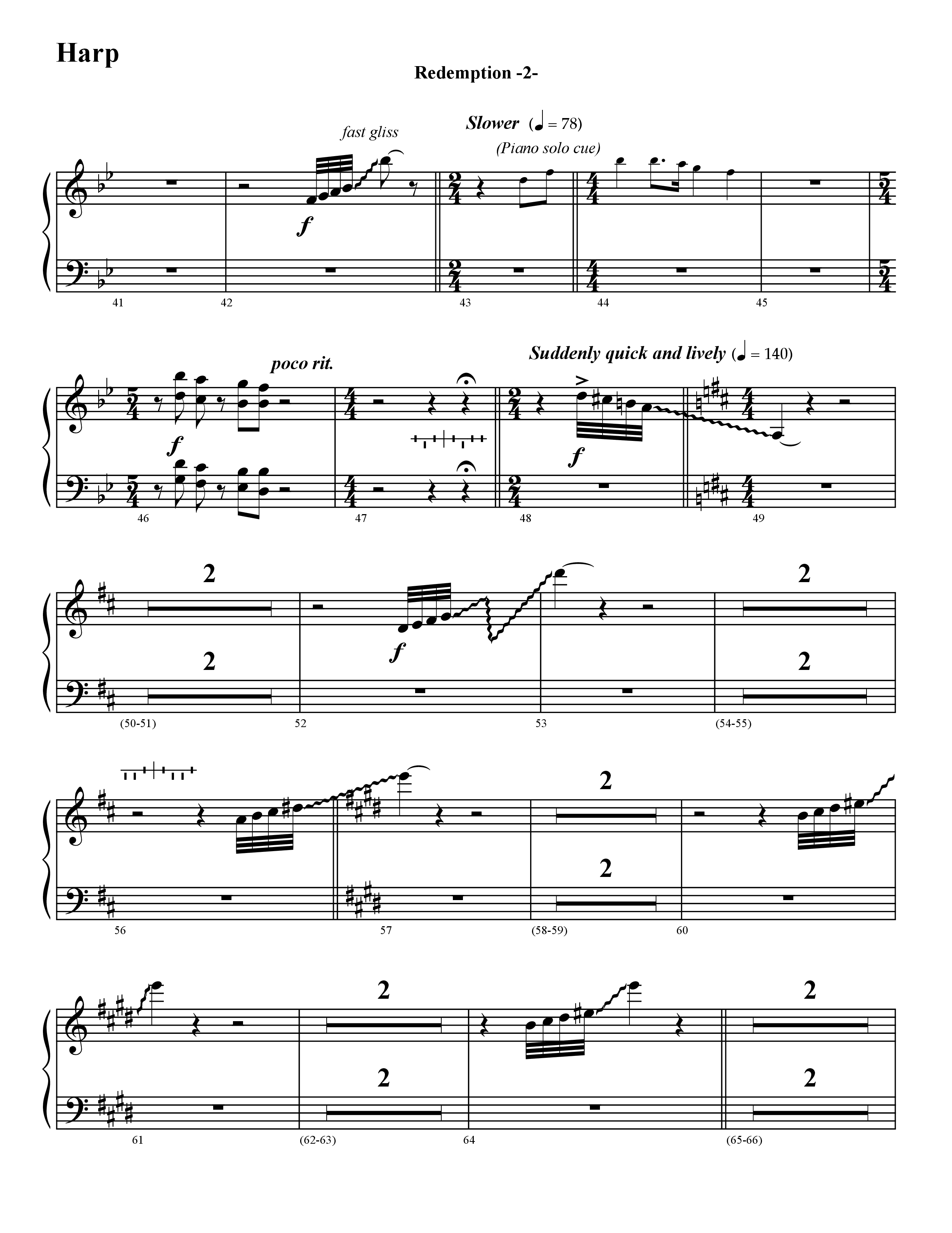 Redemption (Instrumental) Harp (Word Music / Arr. David Hamilton)