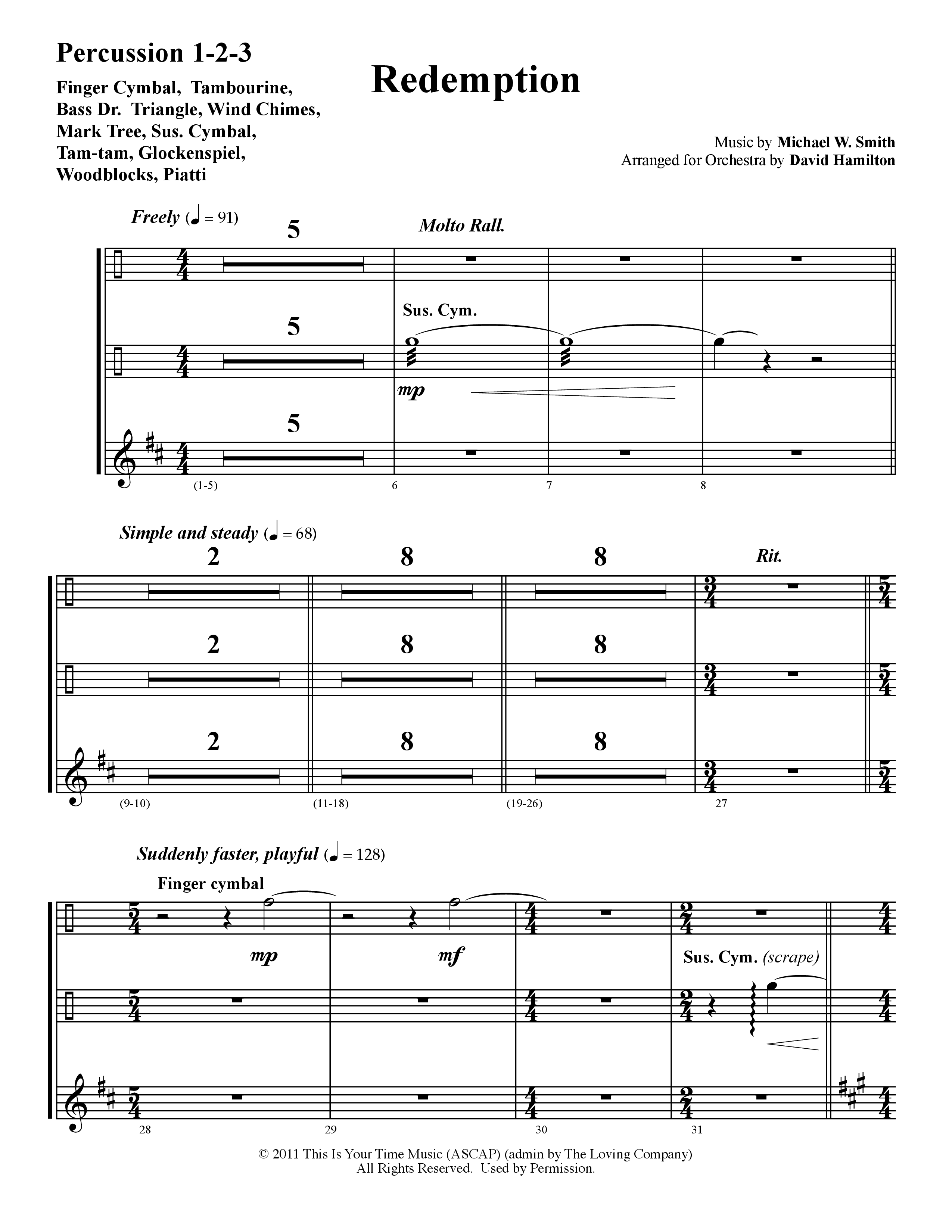 Redemption (Instrumental) Percussion (Word Music / Arr. David Hamilton)