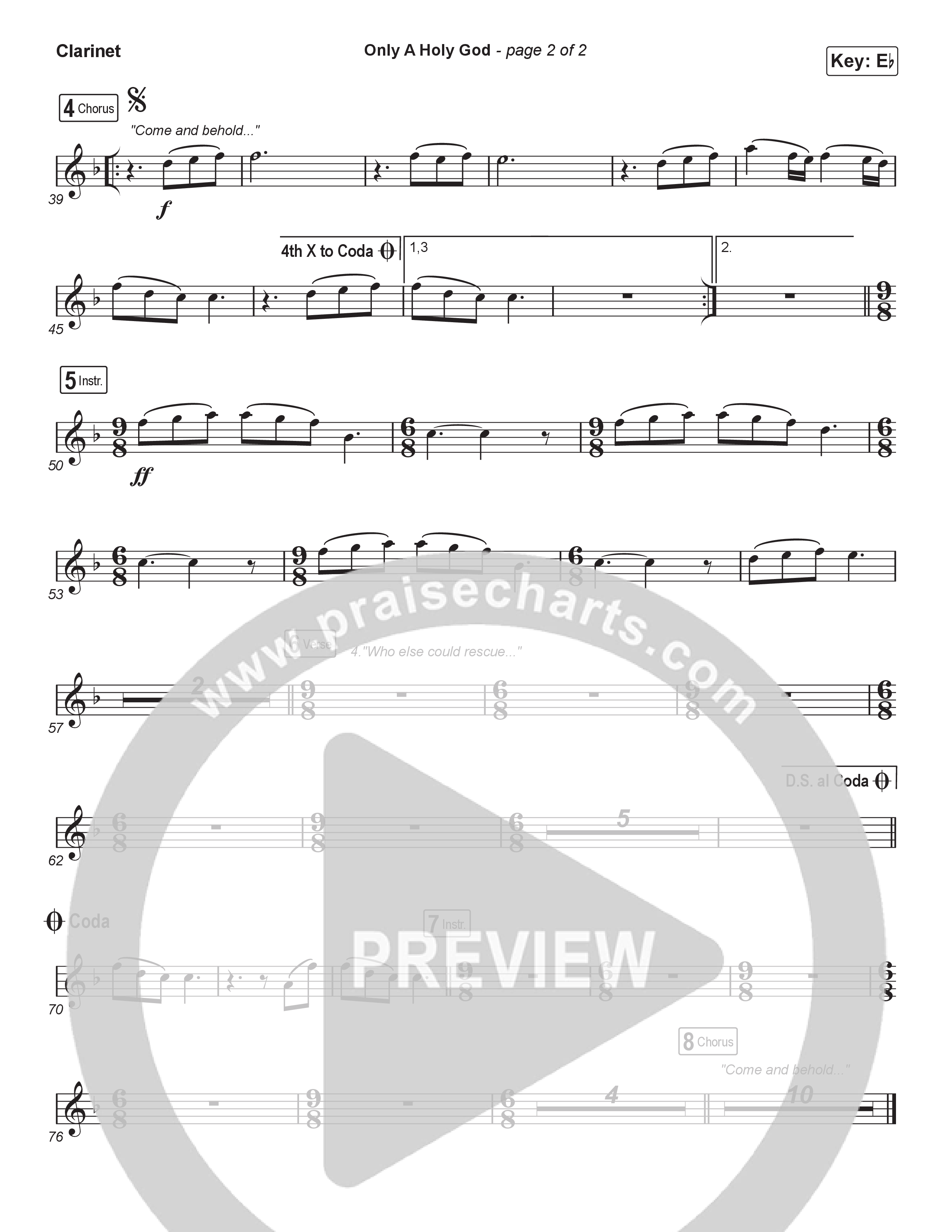 Only A Holy God (Sing It Now) Clarinet (CityAlight / Arr. Luke Gambill)