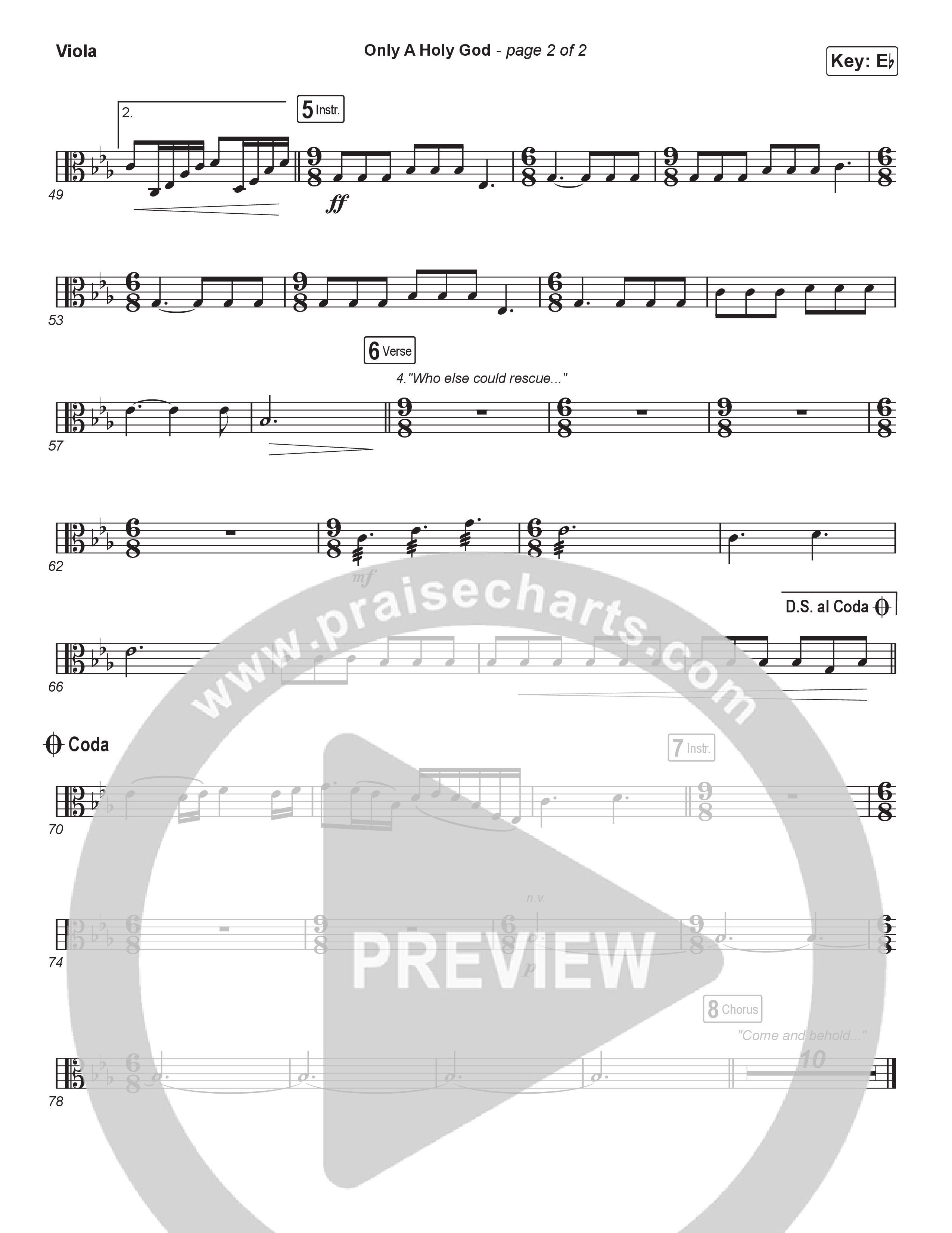 Only A Holy God (Sing It Now) Viola (CityAlight / Arr. Luke Gambill)