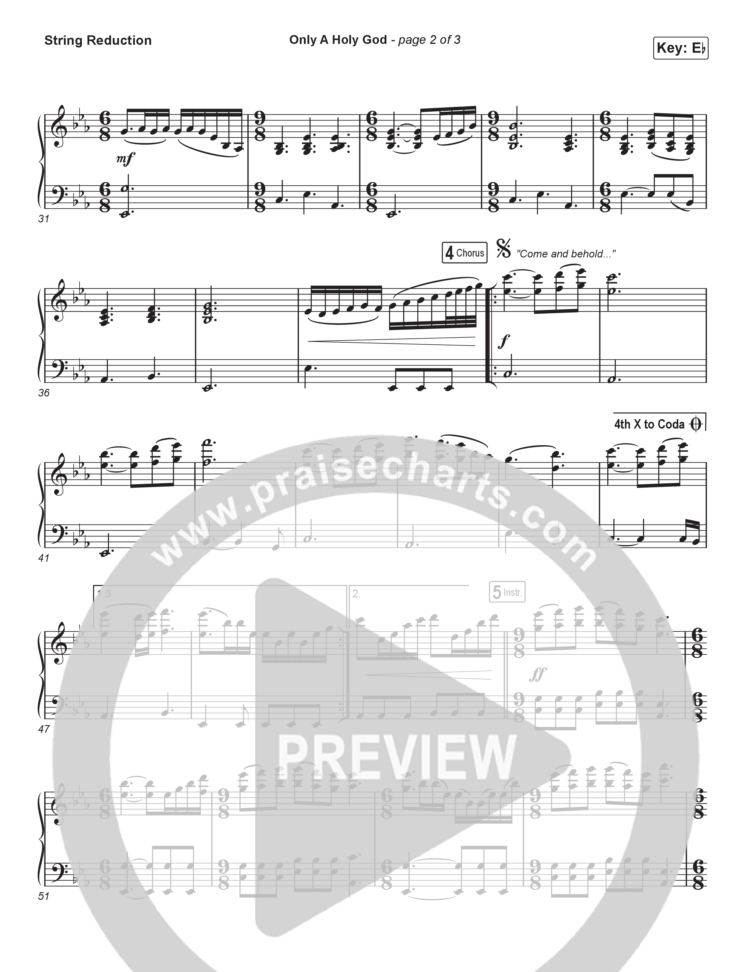 Only A Holy God (Worship Choir/SAB) String Reduction (CityAlight / Arr. Luke Gambill)