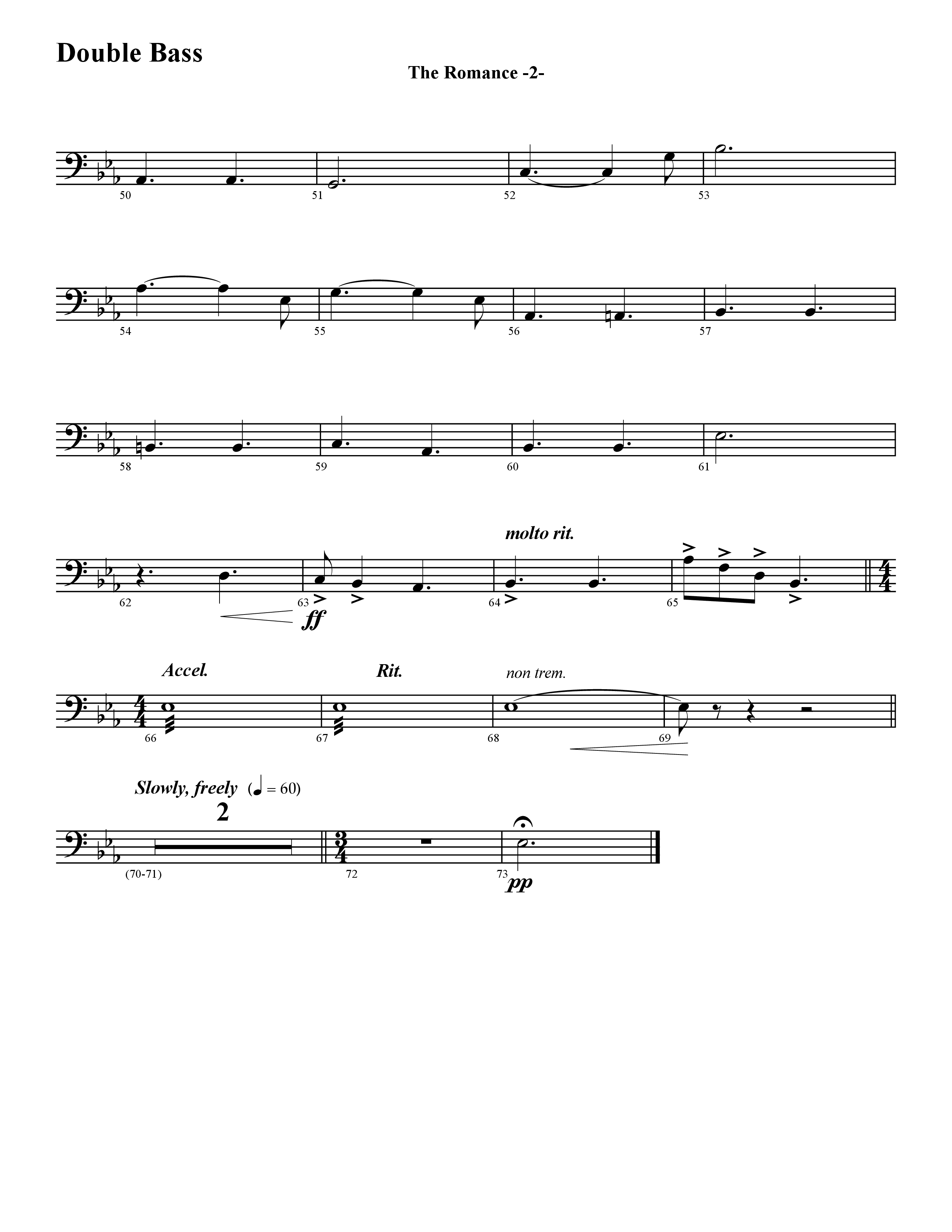The Romance (Instrumental) Double Bass (Word Music / Arr. David Hamilton)