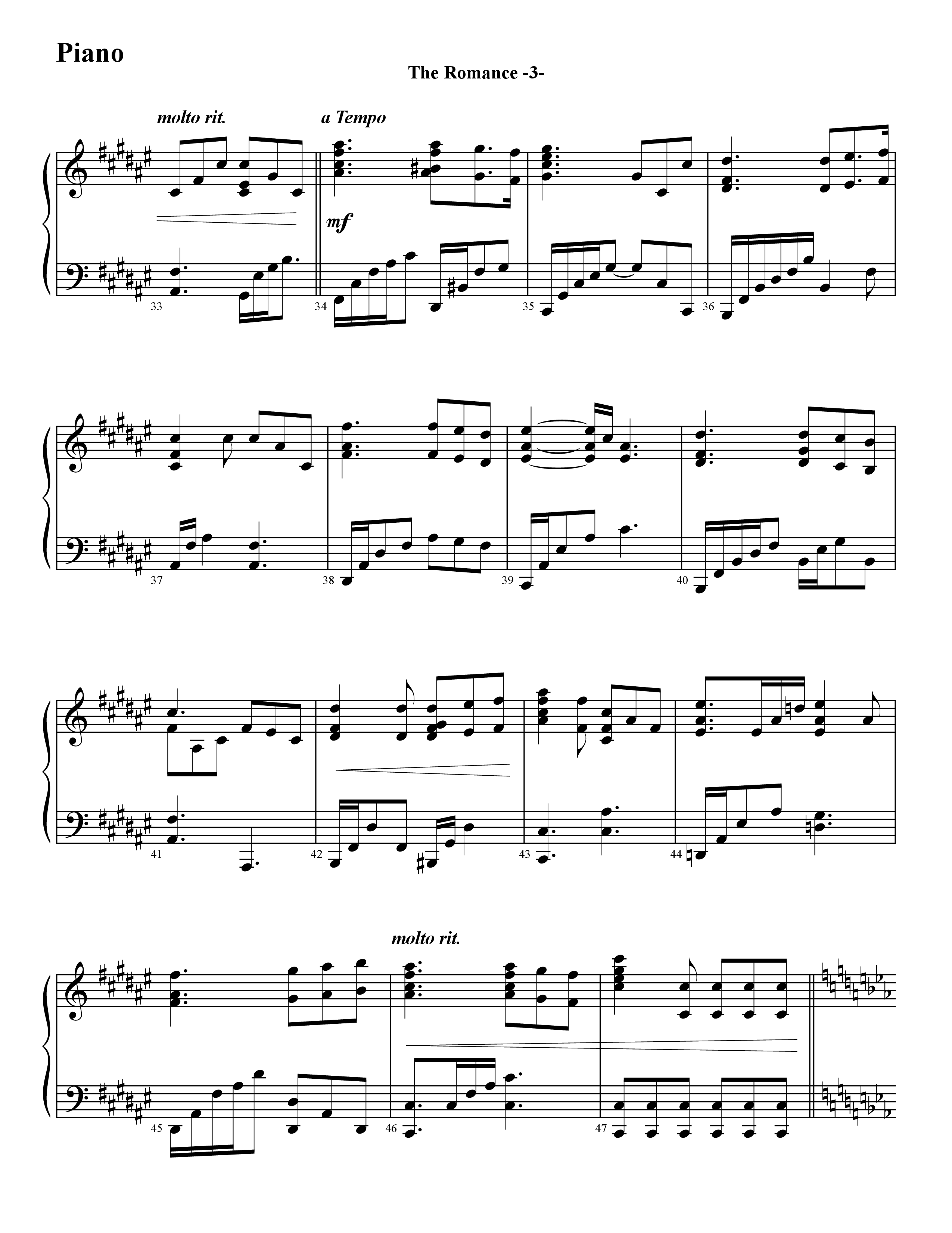 The Romance (Instrumental) Piano Sheet (Word Music / Arr. David Hamilton)