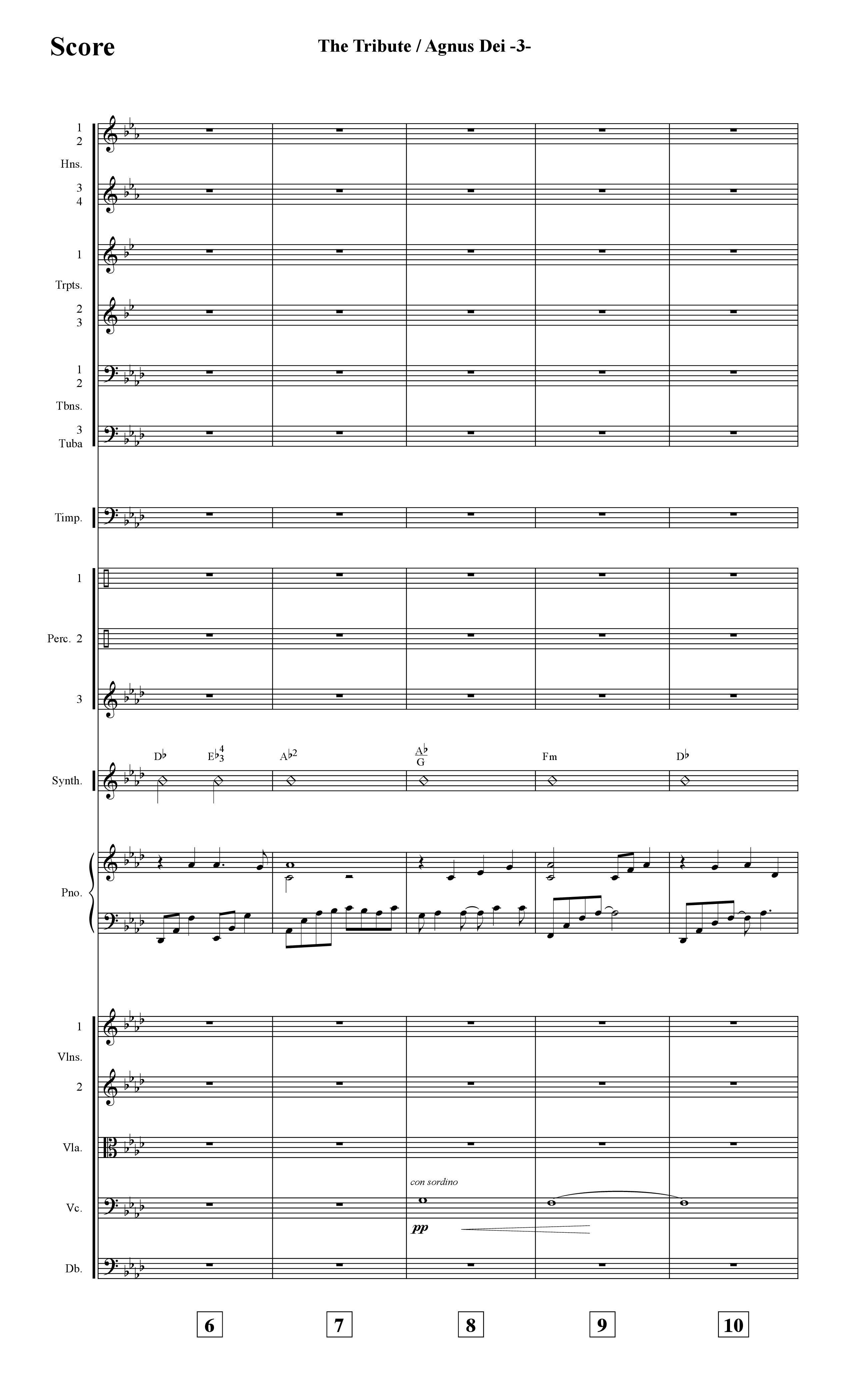 The Tribute (Instrumental) Orchestration (Word Music / Arr. David Hamilton)